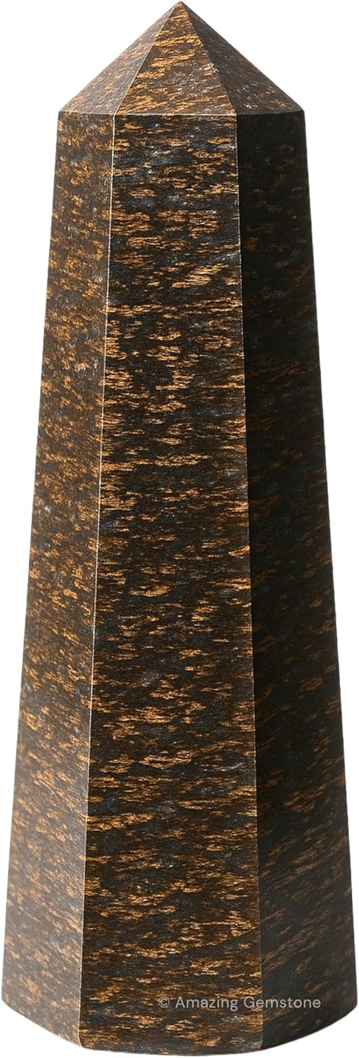 Amazing Gemstone Bronzite Crystal Towers ~ Natural Healing Crystal Point Obelisk for Reiki Healing and Crystal Grid (3- Inch)