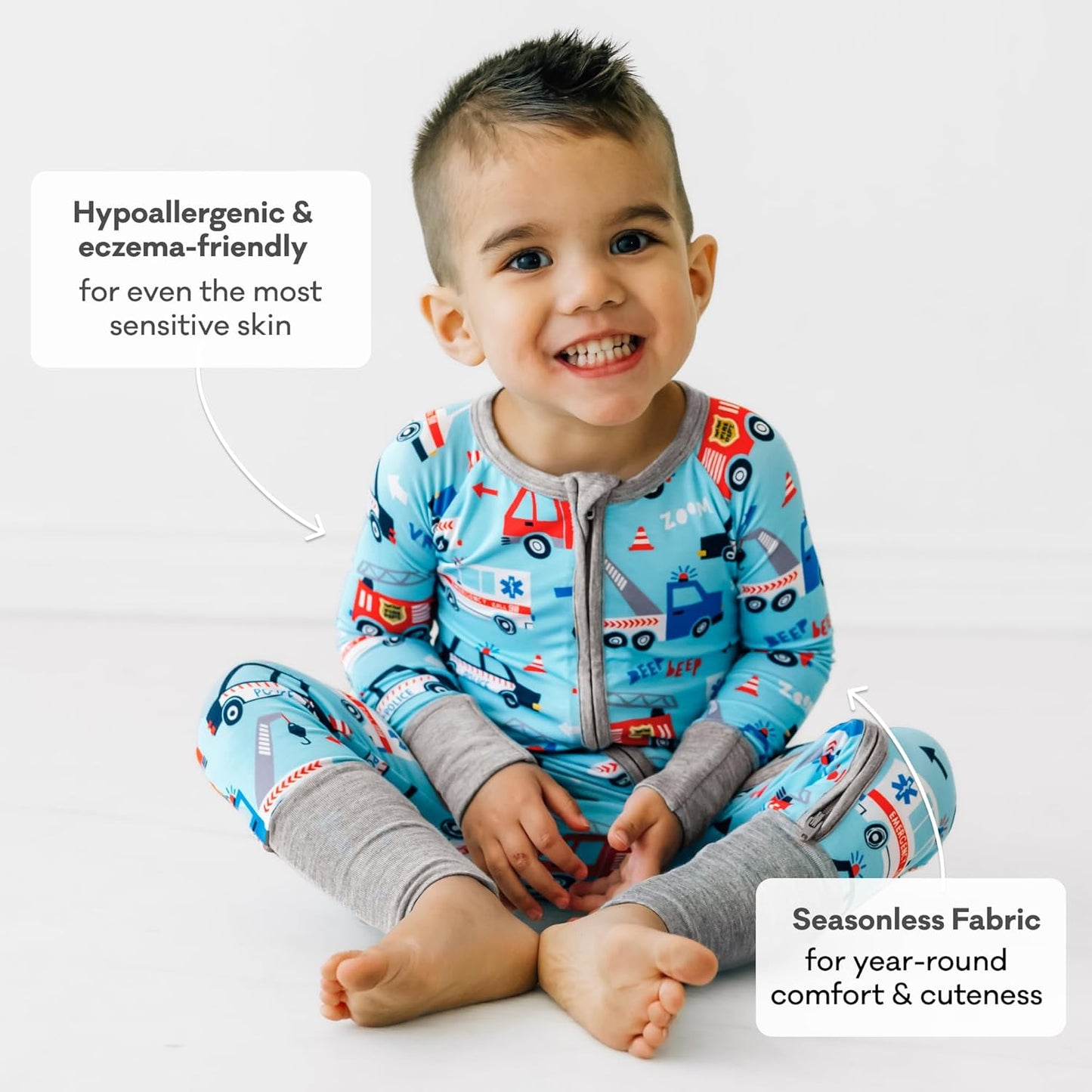 Little Sleepies Pajamas for Baby Boys & Girls, Viscose from Bamboo Baby Pajamas, Preemie & Newborn Sleepers, 2-Way Zipper PJs