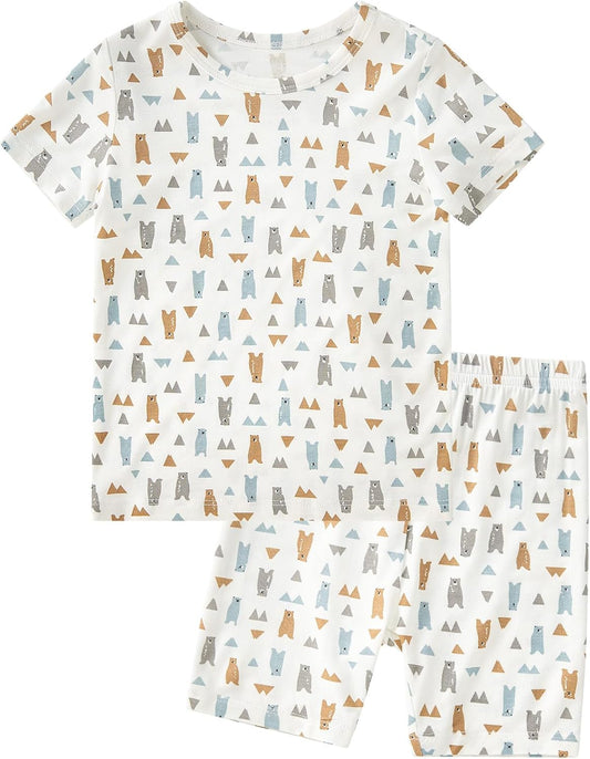 pureborn Baby Toddler Kids Viscose from Bamboo Pajamas Set Pjs 2pcs 18M-8Y