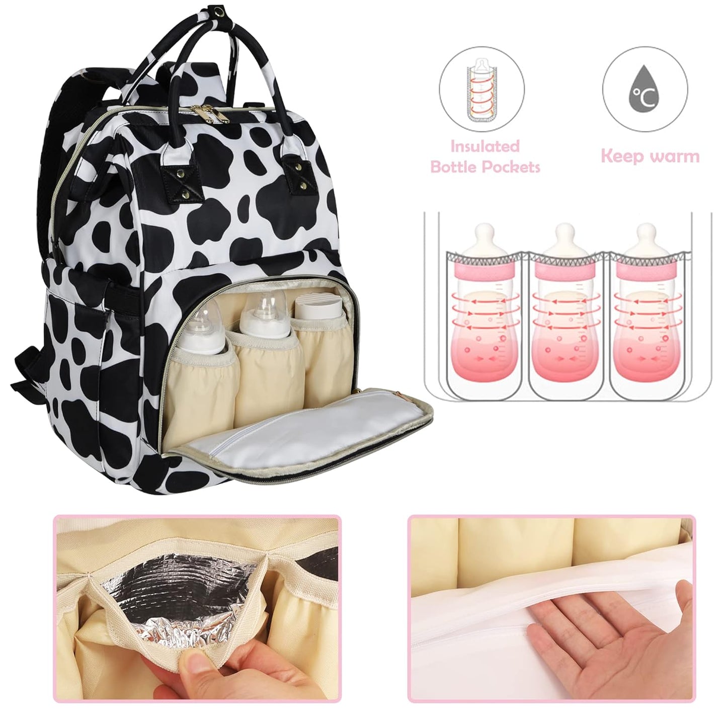 Diaper Bag Backpack Multifunction Maternity Diaper Bag for Baby Girls & Boys Large Capacity Travel Nappy Bags