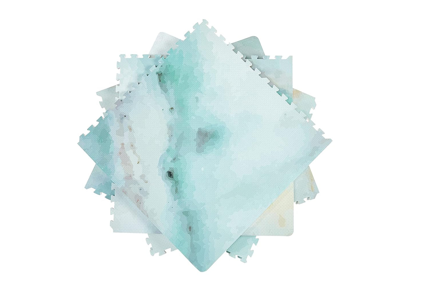 Yay Mats Stylish Extra Large Baby Play Mat. Soft, Thick, Non-Toxic Foam Covers 6 ft x 4 ft. Expandable Tiles with Edges Infants and Kids Playmat Tummy Time Mat (Elle Marble)