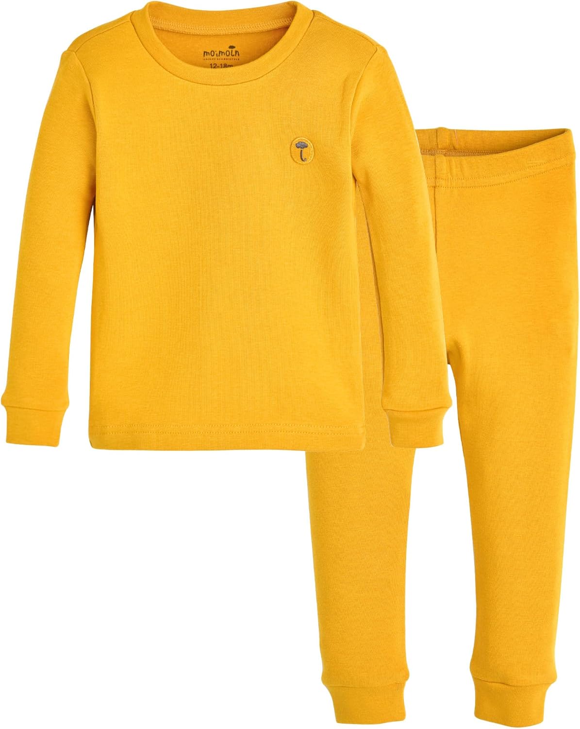 moimoln 6M-8Y Modal Cotton Solid Soft Breathable Baby Toddler Boys Girls Snug fit Pjs Long Sleeve Pajamas Set Sleepwear Daily