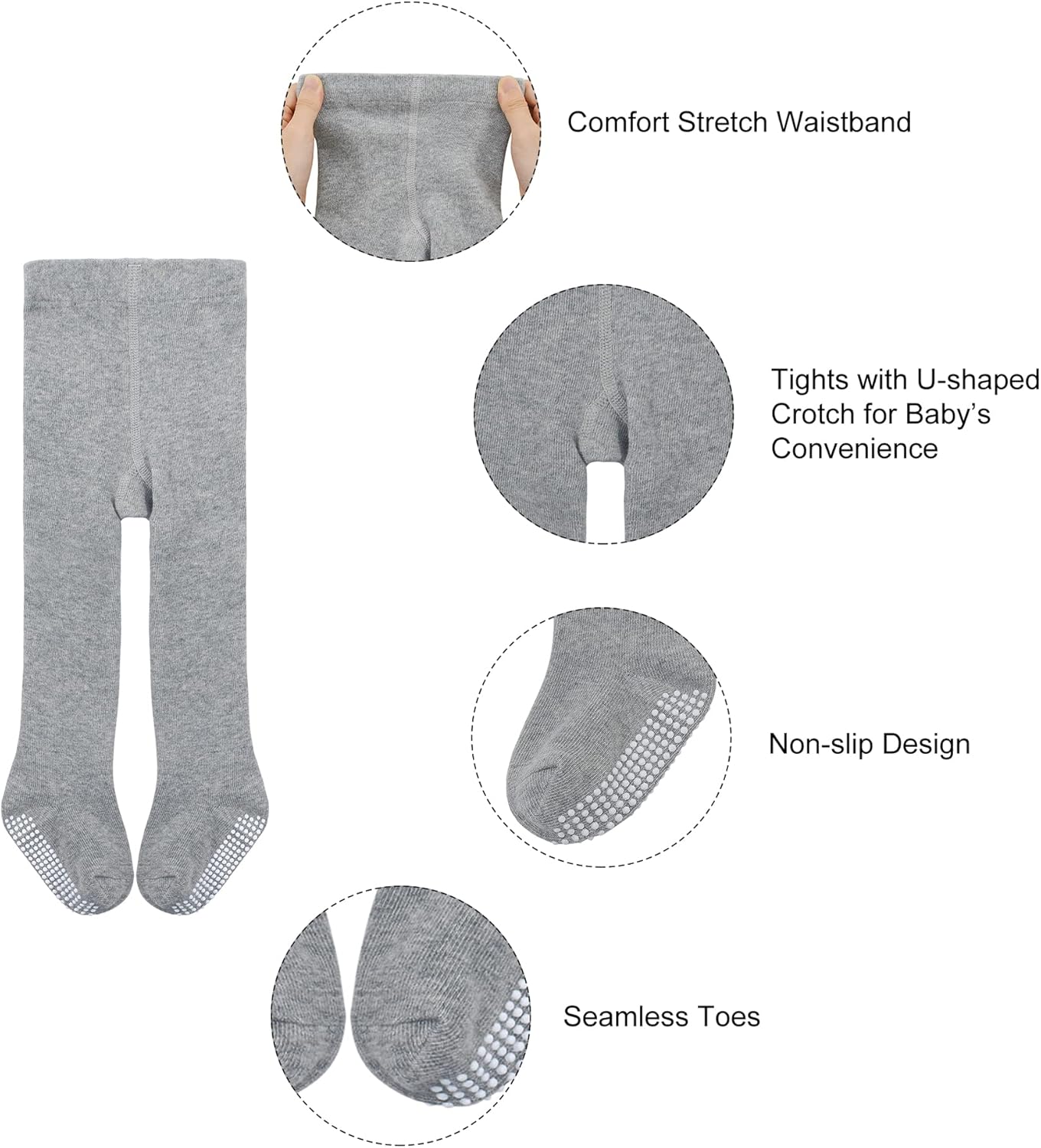 American Trends Baby Tights Non Slip Skid Baby Girl Tight Toddler Stocking Pants Cable Knit Infant Leggings