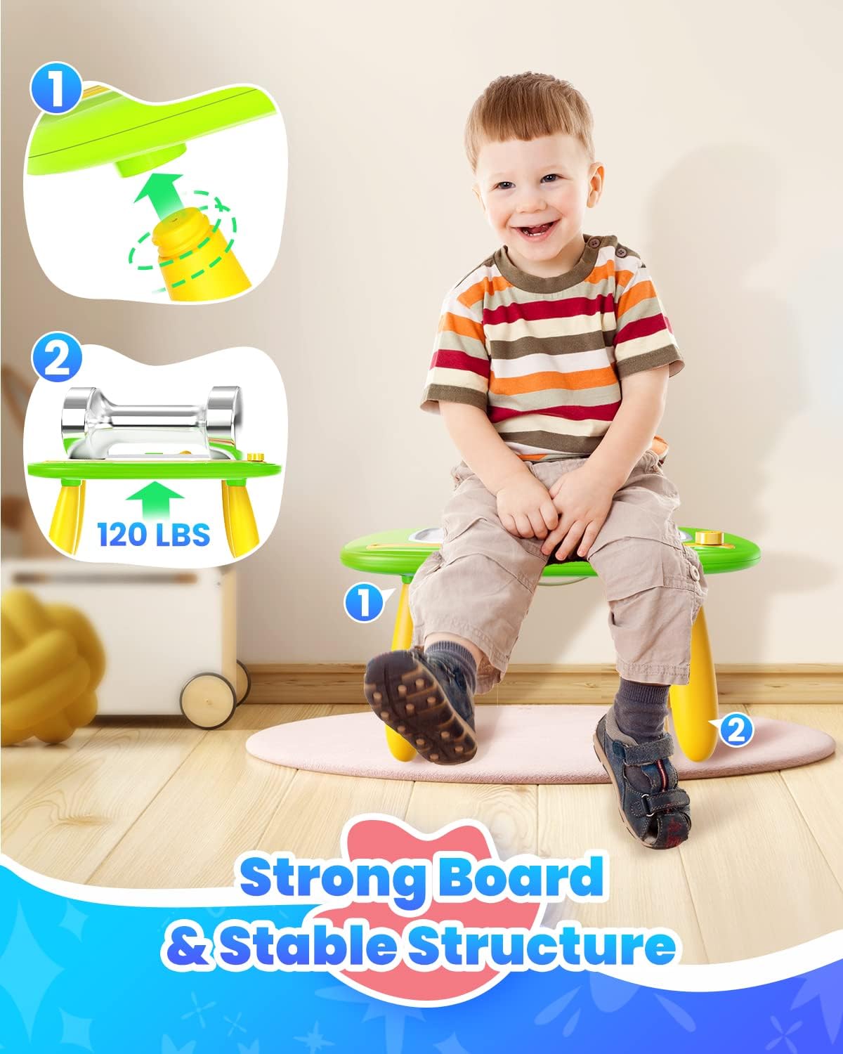 Toddlers Toys Ages 1-3, Magnetic Drawing Board, Doodle Board Pad Learning and Educational Toys for 18 Months Baby 1-3 Yr Kids Birthday Gifts - Green