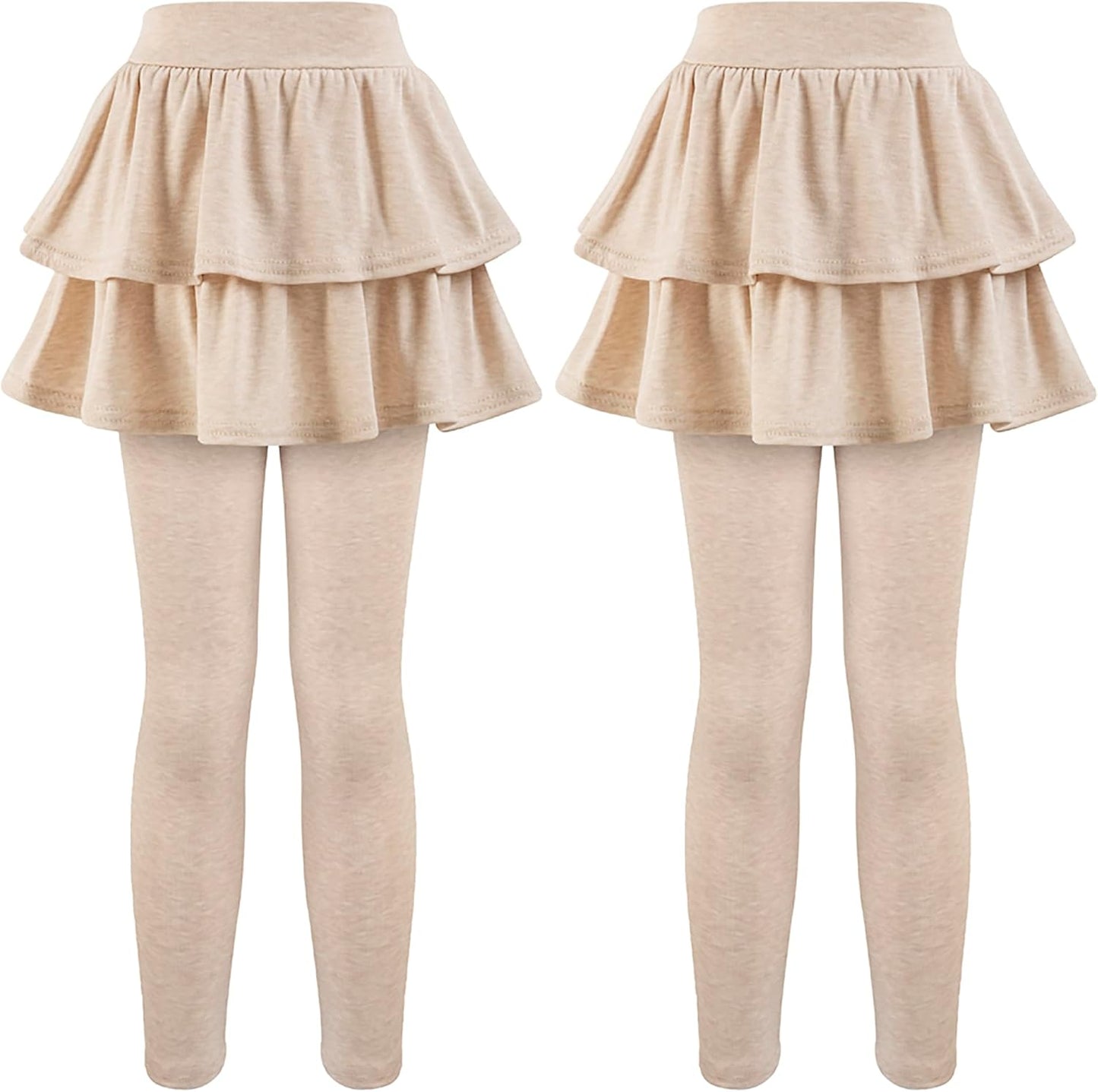 Girls School Uniform Pants Leggings with Skirts Stretch Warm Jegging 4-12 Years