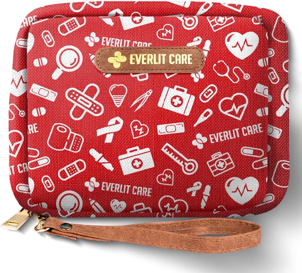EVERLIT Care Rescue Pack | Family-Friendly First Aid Kit for Kids with 200 Pcs Medical Supplies | Travel-Friendly Compact Storage Bag for Home, Car, Travel, Camping, Adventure (Original)