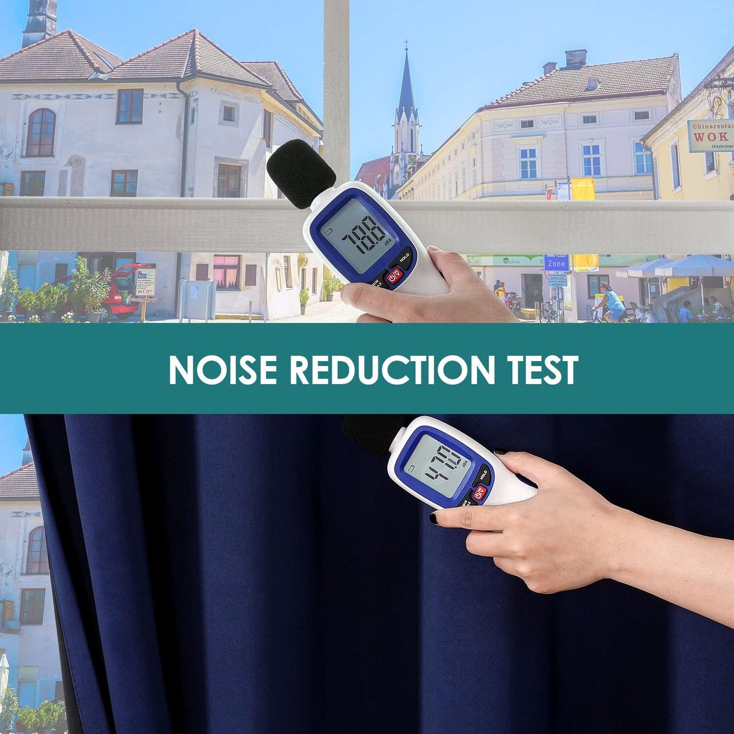 ChrisDowa 100% Blackout Curtains for Bedroom with Black Liner, 2 Thick Layers Total Blackout Thermal Insulated Grommet Window Curtains 2 Panels Set (Navy Blue, 52 x 72 Inch)