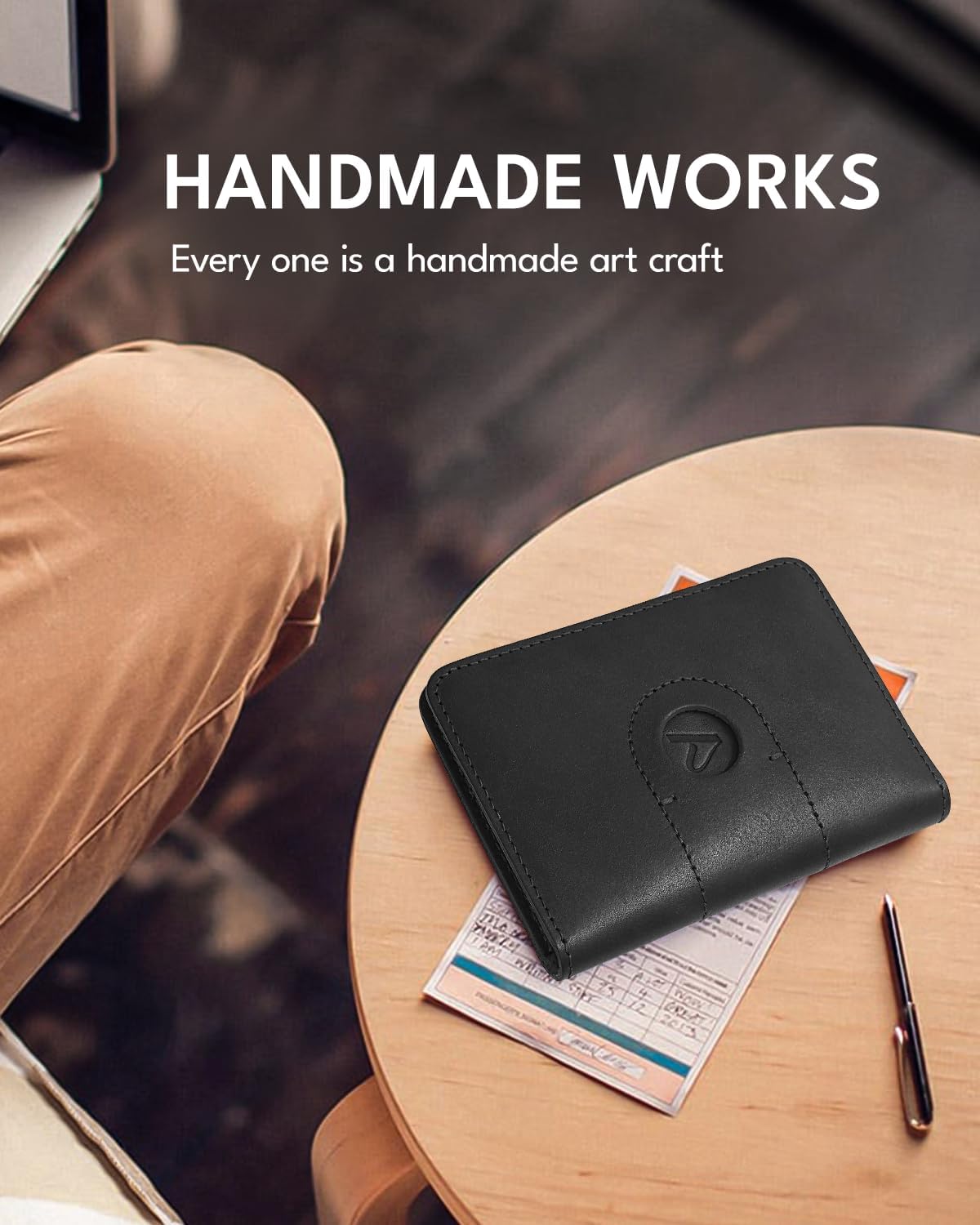 ALLIVE Passport Holder for Travel, Genuine Leather Passport Holder with Airtag Women Men,Travel Must Haves Airport Essentials, Passport Cover Travel Gifts Black