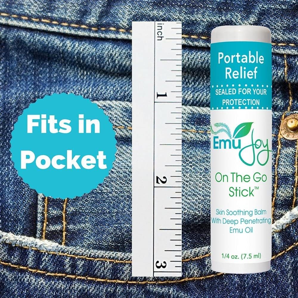 Emu Joy On The Go Anti Itch Cream Stick - Burn Cream, Bug Bite Itch Relief First Aid Stick for Scratches, Stings, Burns, from Mosquito, Bed Bugs, Bee Sting Relief (1pk)