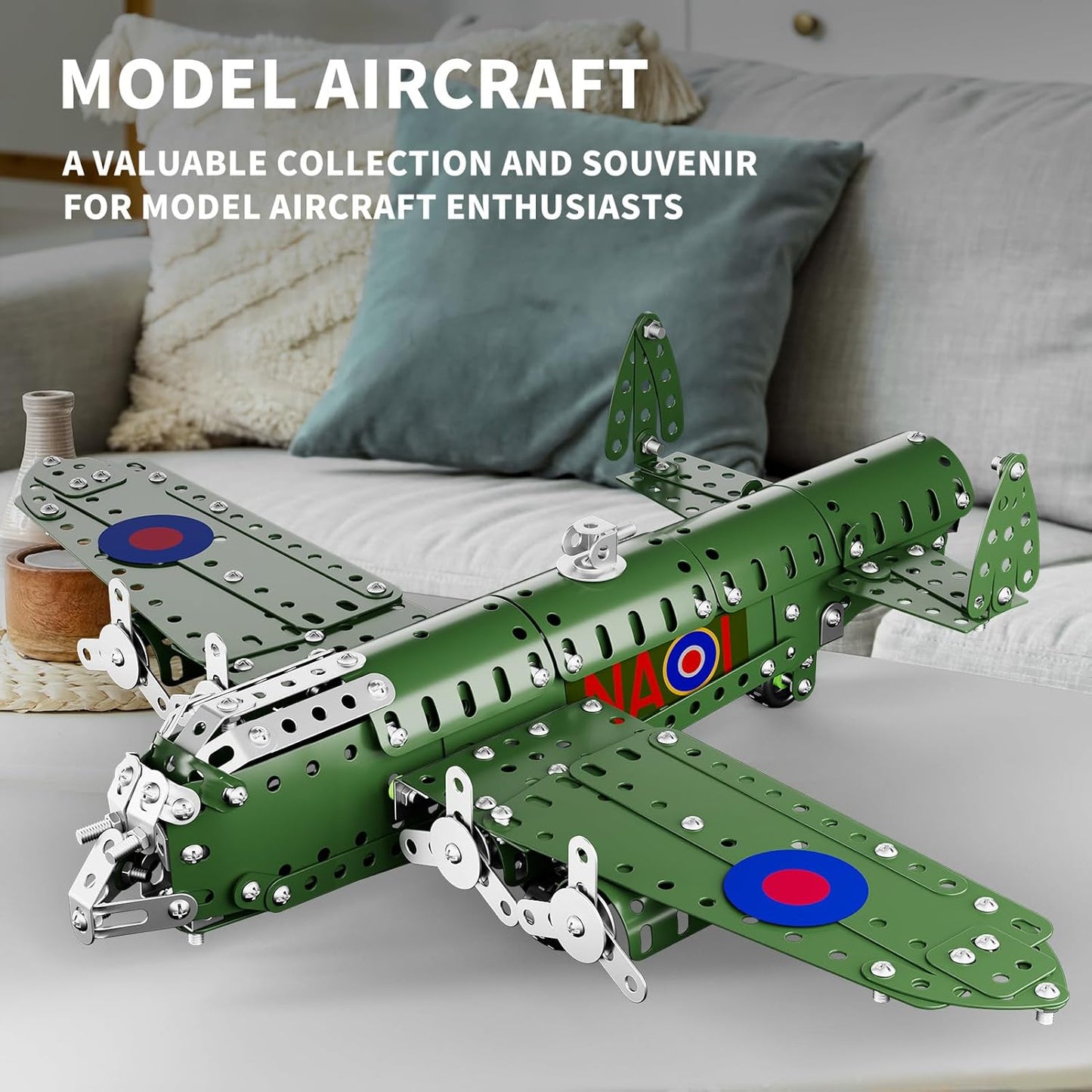 Lucky Doug STEM Building Projects Model Airplane Set - 389 Pieces STEM Project Building Toys for Kids Ages 8-12, Assembly Science Kit Educational Army Toys Gift for Kids Boys 8 9 10 11 12-16 Years Old