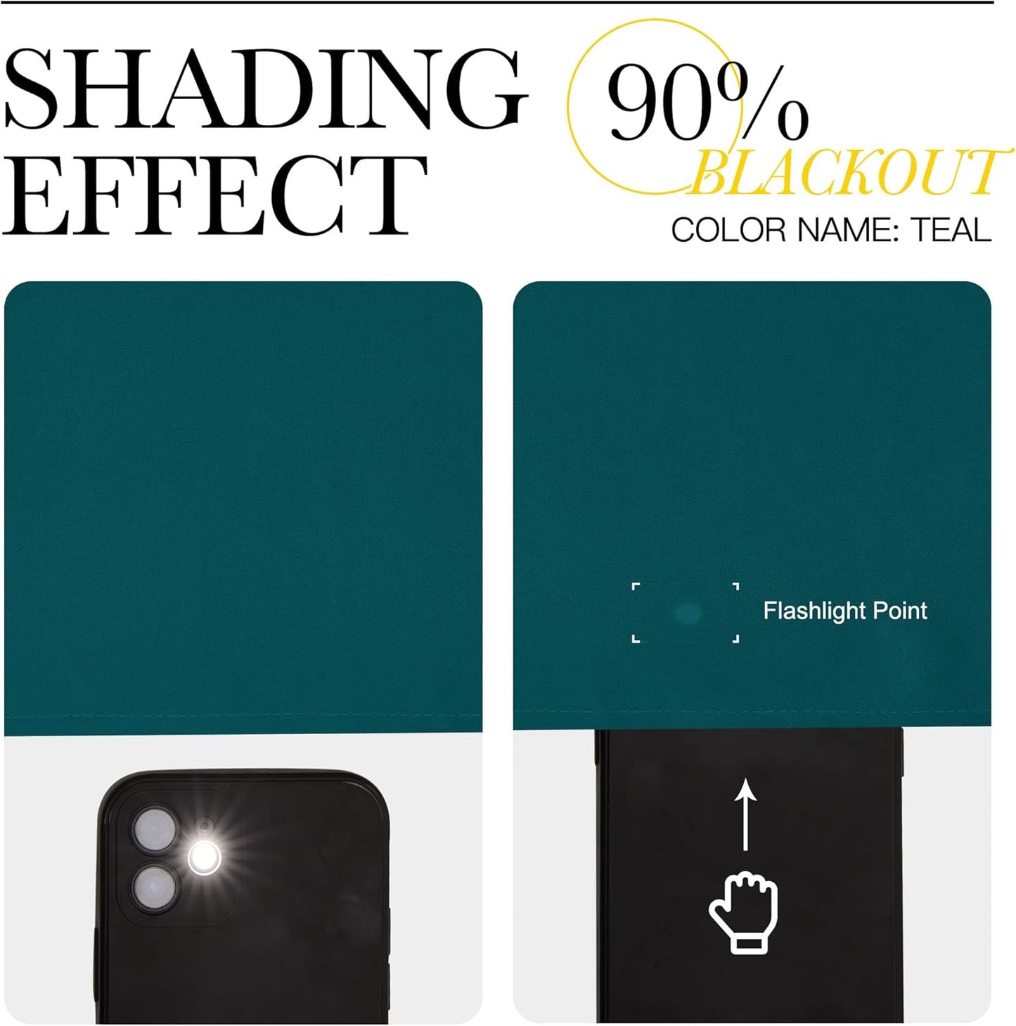 NICETOWN Teal Blackout Curtains 84inch Length 2 Panels Set, Grommet Chic Thermal Insulated Room Darkening Window Treatments for Bedroom/Living Room, W52 x L84