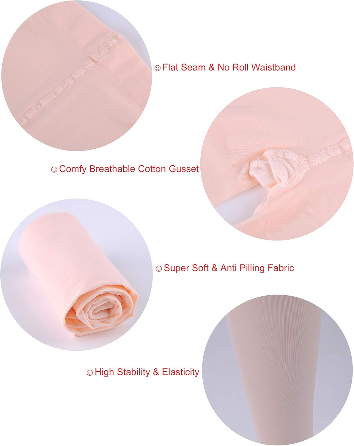 EVERSWE Girls Semi Opaque Footed Tights, Microfiber Tights