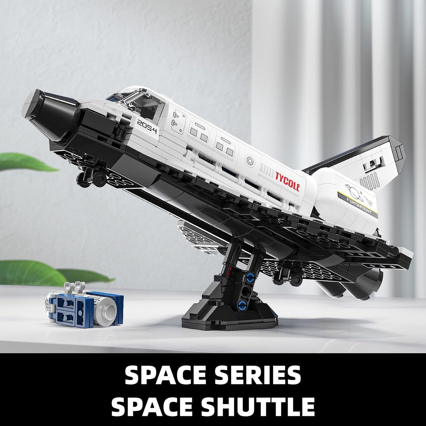 Space Shuttle Building Block Set -Spaceship Building Toy with Stretchable Satellite, Translucent Design Collection for Home or Office Decor, Birthday Gift for Adults & Boys 8-12 (536PCS)