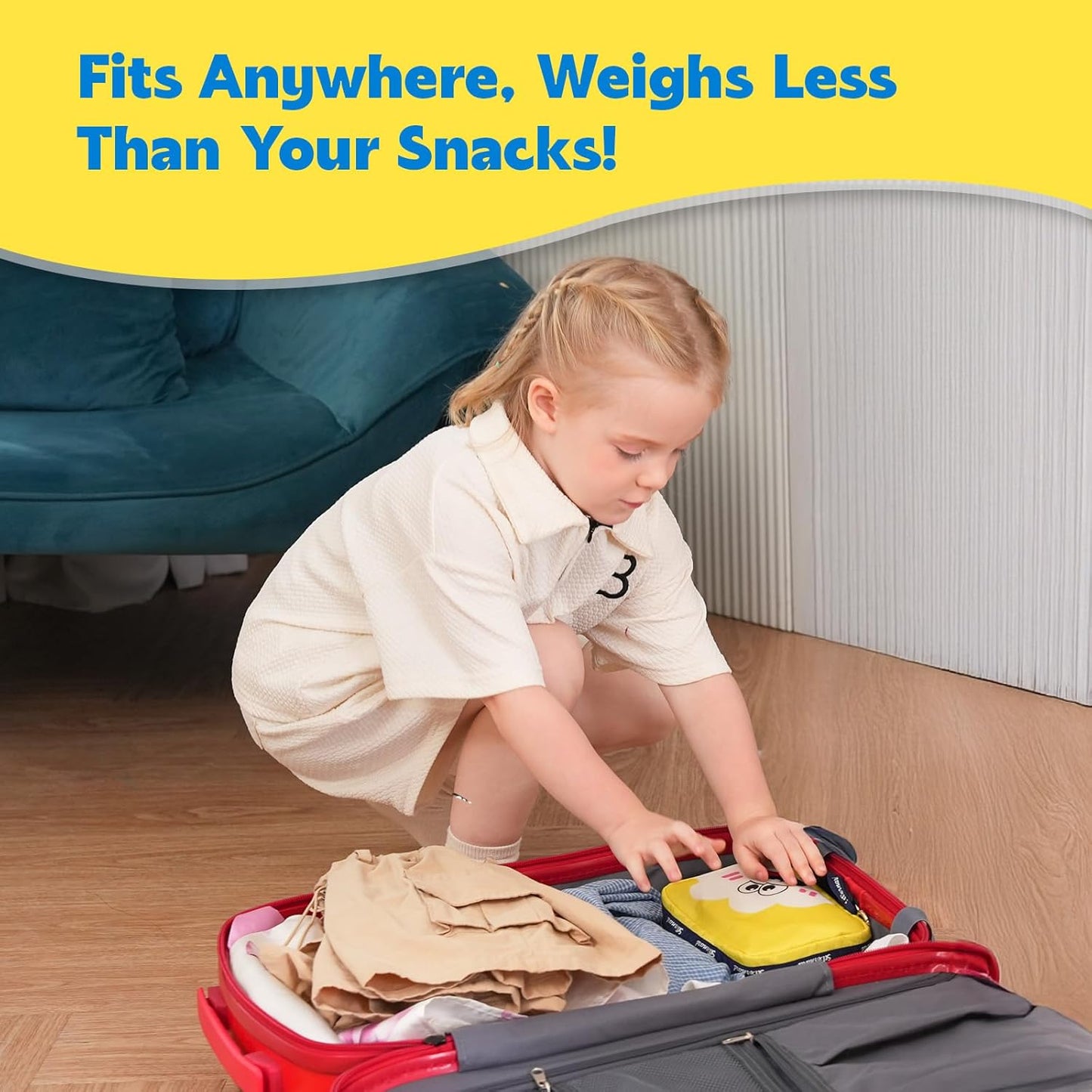 Stbernard Small First Aid Kit for Kids and Adults, 155pcs Medical Kit with Digital Thermometer for Home, Travel, Hiking, Backpack, 6.3x4.33x1.97in, Yellow