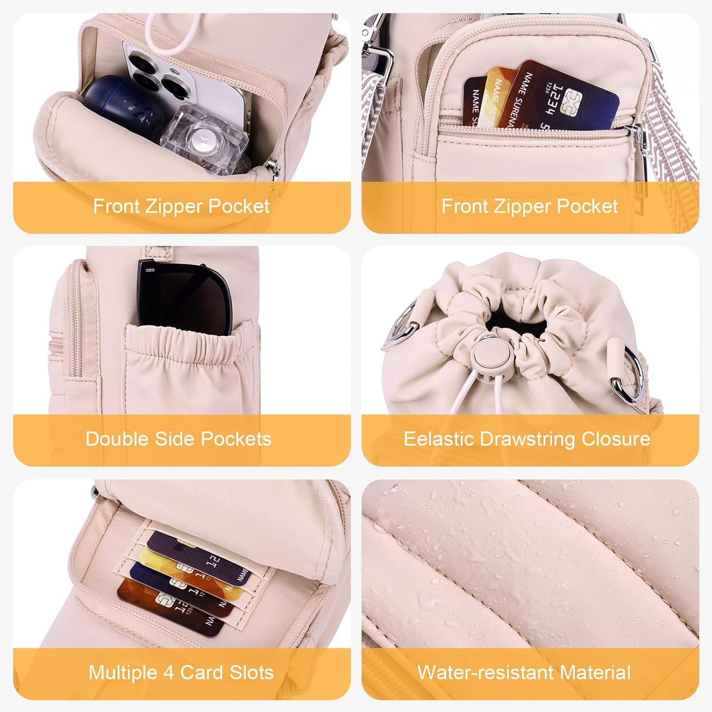 Water Bottle Bag 40 oz Crossbody Holder for Walking Hiking Insulated Carrier Purse with Adjustable Strap