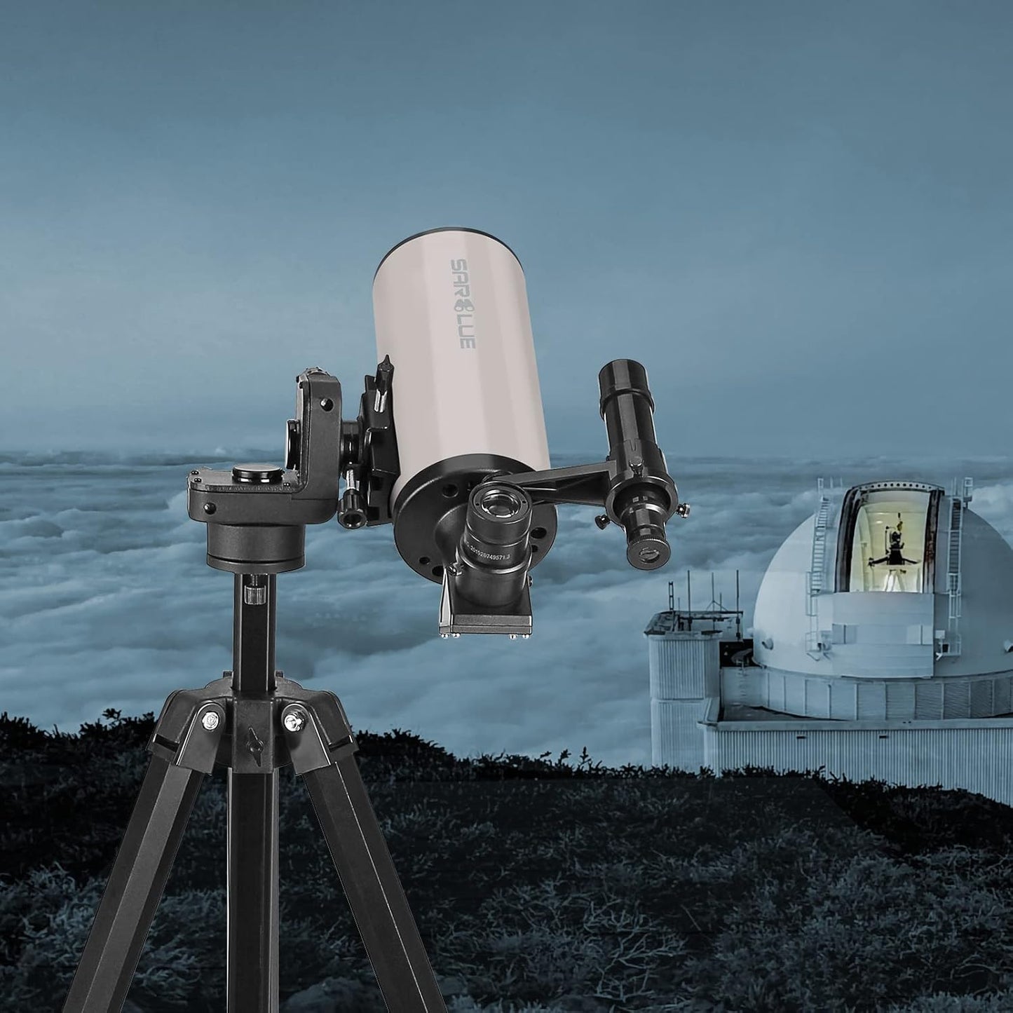 Maksutov-Cassegrain Telescope, Mak70 Telescopes for Adults Kids 1000mm Focal Length 70mm Objective Lens, Beginners Astronomy Telescope with Slow Motion Gimbal Tripod