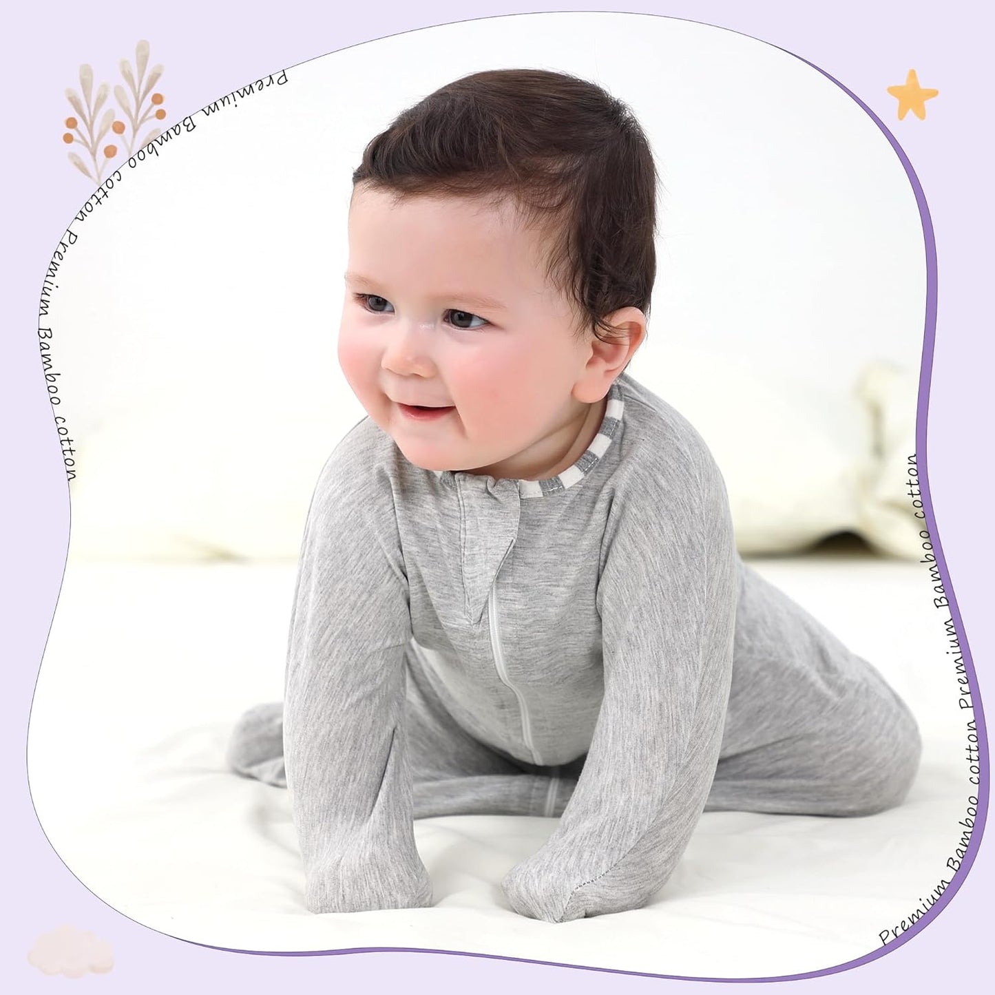 PuppyPaws Baby Sleep Sack 2-Pack Set, Transitional Swaddle, Sleep Sack 9-15 Months, Wearable Blanket Baby with 2-Way Zipper Summer, 95% Rayon derived from Bamboo, 5% Spandex