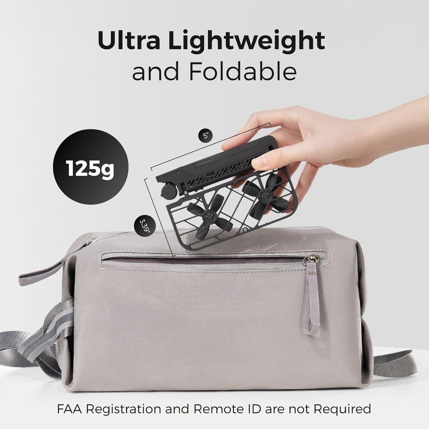 X1 Drone with Camera, Self-Flying Camera Drone with Follow Me Mode, Foldable Mini Drone with HDR Video Capture, Palm Takeoff, Intelligent Flight Paths, Hands-Free Control Black (Combo Plus)