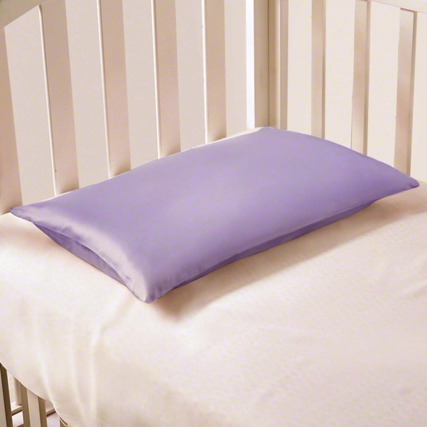 Organic Silk Baby Pillowcase with Zipper, Small 10"x13" Pillow Cover for Boys & Girls, Ideal for Bed & Travel, Soft for Kids Hair & Skin, Hypoallergenic Pillowcases for Toddlers (Mauve Plum+Pillow)