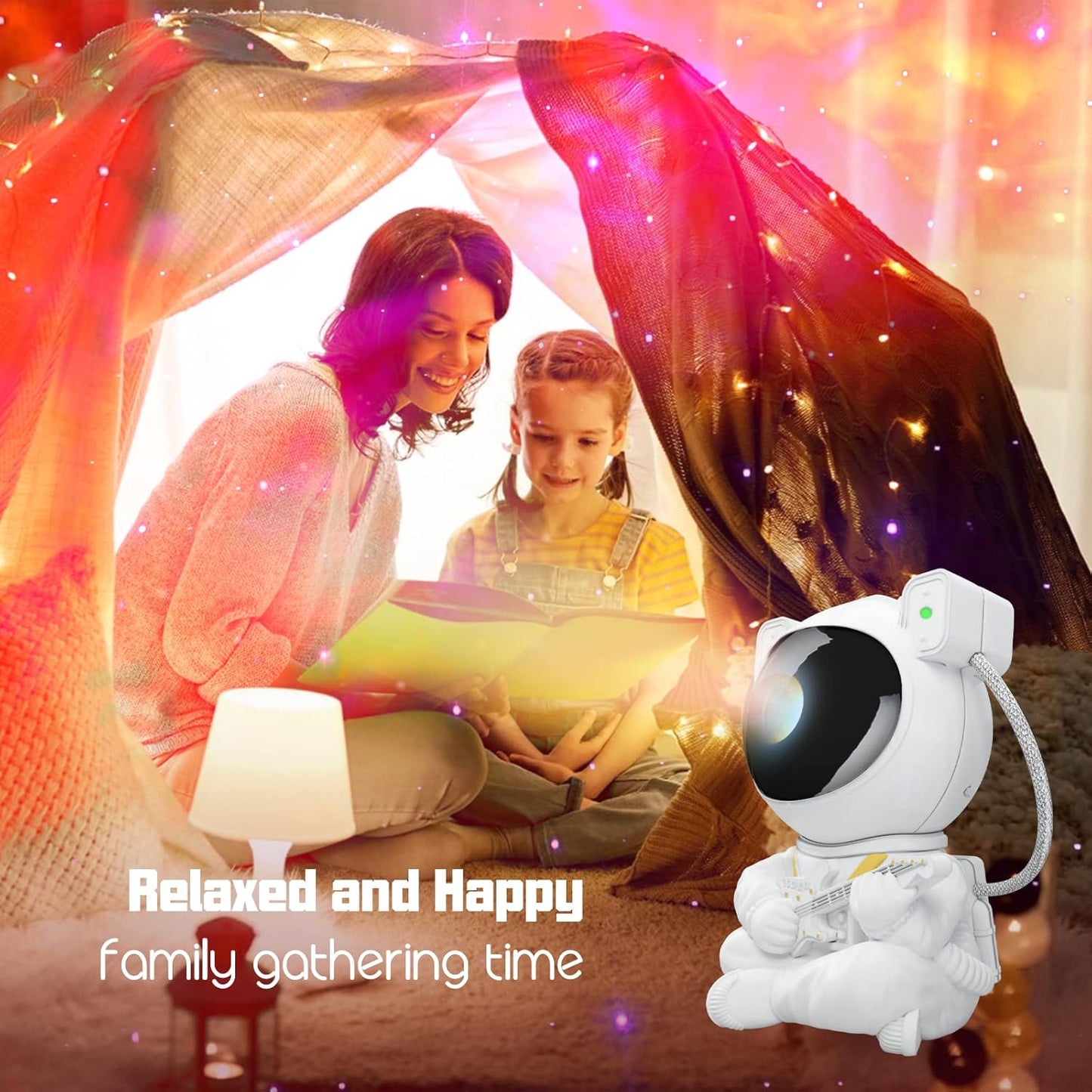 Star Projector for Kids - Astronaut Nebula Galaxy Night Light with Remote Control, Timing and Rotation - Magnetic Decor for Bedroom and Gaming Room