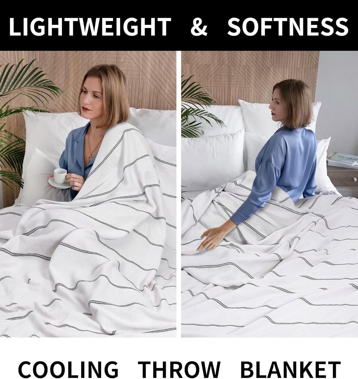 Genovega Extra Large Turkish Blanket Cooling Blanket for Hot Sleeper Throw Queen Full Size Quilt Thin Lightweight Breathable Comforter Summer Ice Cold Bedspread Bed Sheet Bed Bedroom Accessories