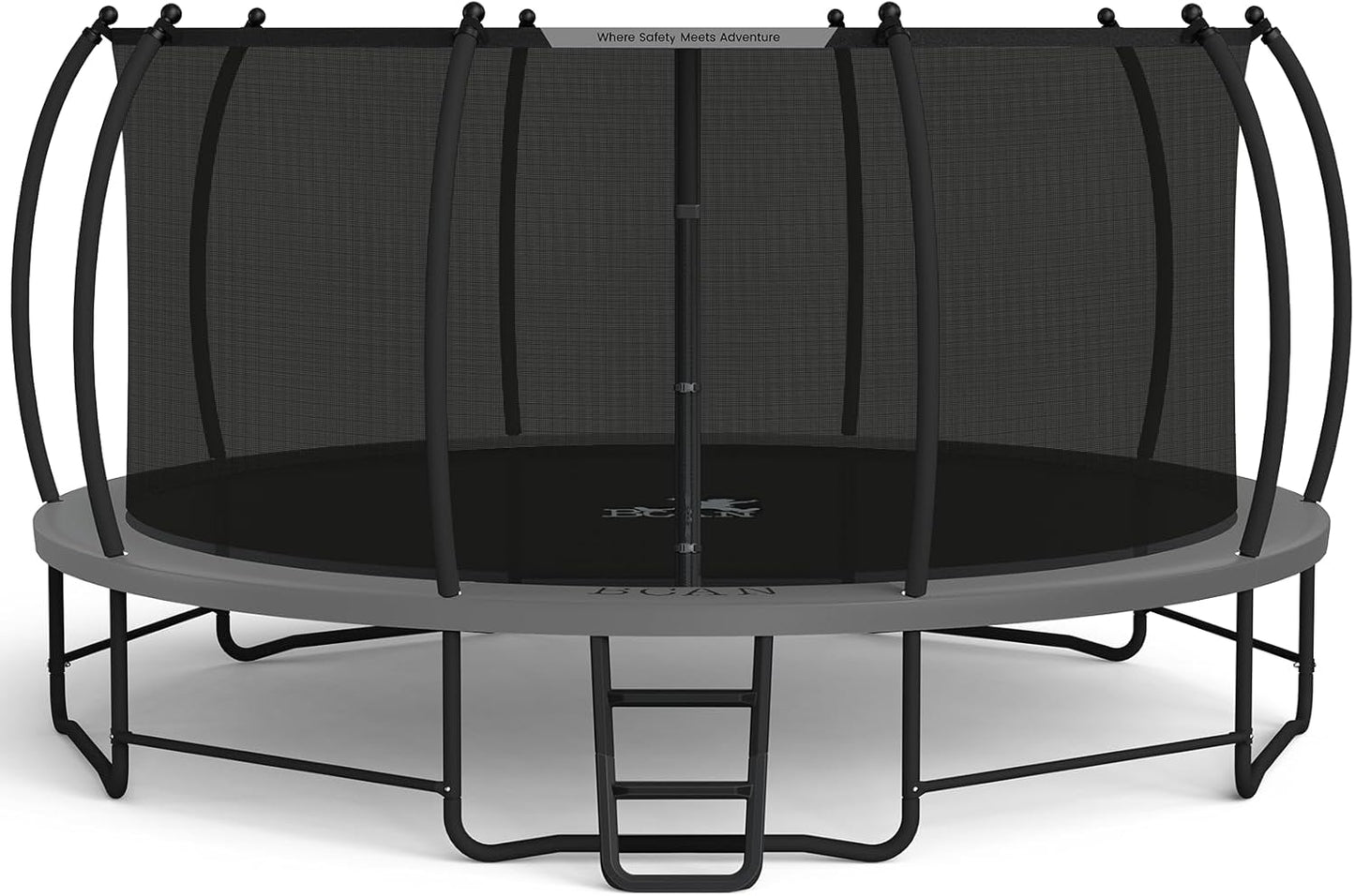 BCAN 8FT 10FT 12FT 14FT 15FT 16FT Recreational Trampoline with Enclosure for Kids Adults, ASTM Approved, Outdoor Trampolines with Ladder for Kids