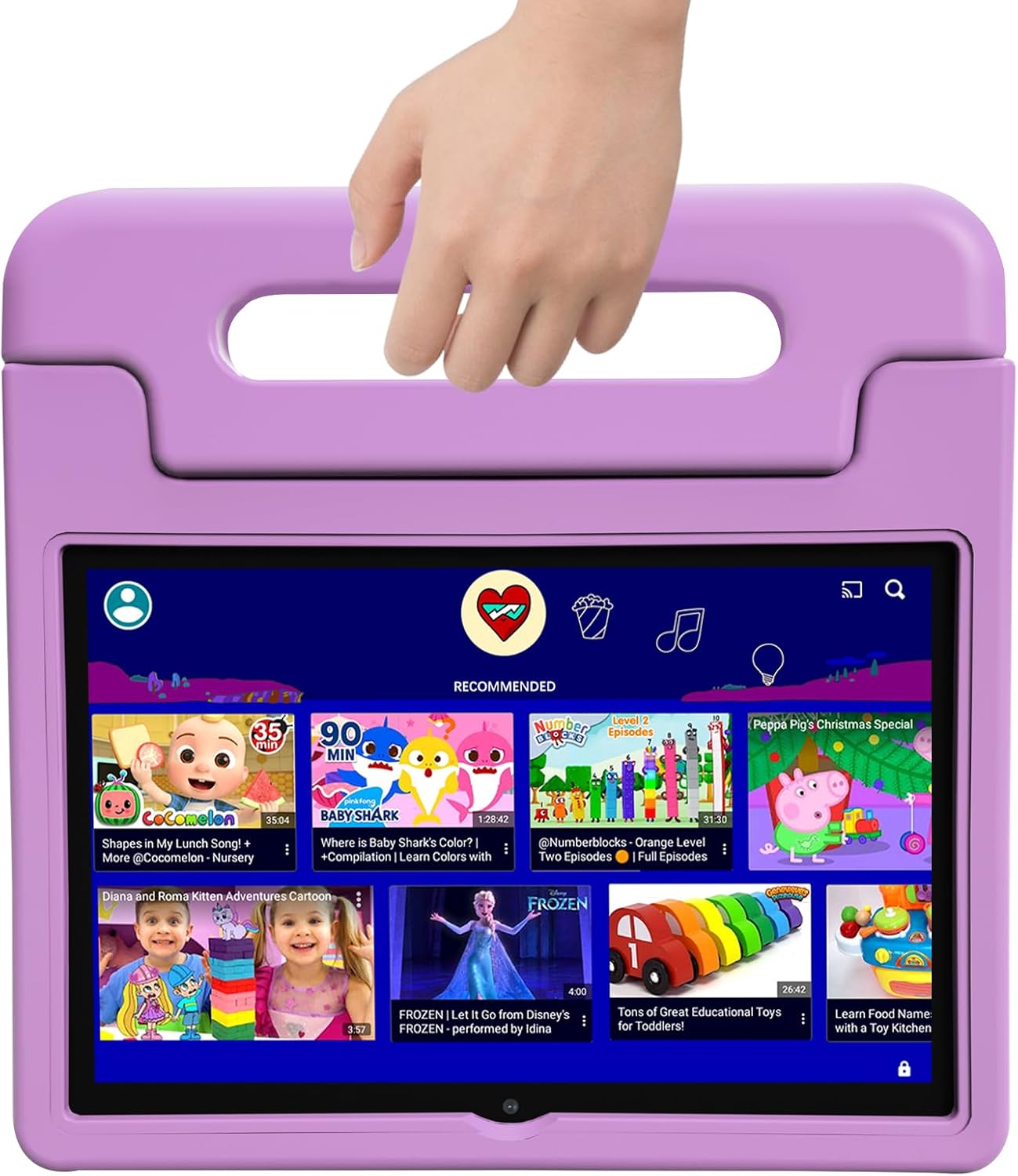Tablet for Kids, 10 Inch Kids Tablet Android, 64GB, Octa-Core, WiFi 6, Big Battery, Google Kids Space, Parental Control 1280 * 800 HD Display Light Purple
