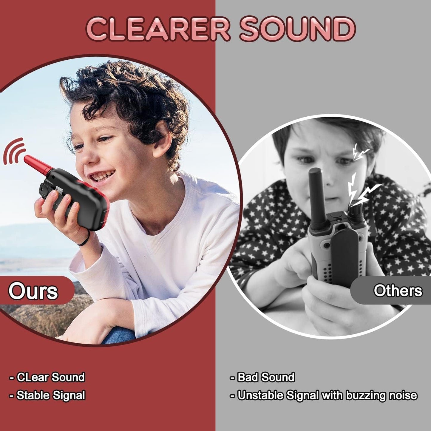 Selieve Outdoor Toys for Kids Ages 4-8, Walkie Talkies for Kids Long Distance 22 Channels 2 Way Radio Interactive Toys Birthday Gifts for 3-12 for Girls and Boys