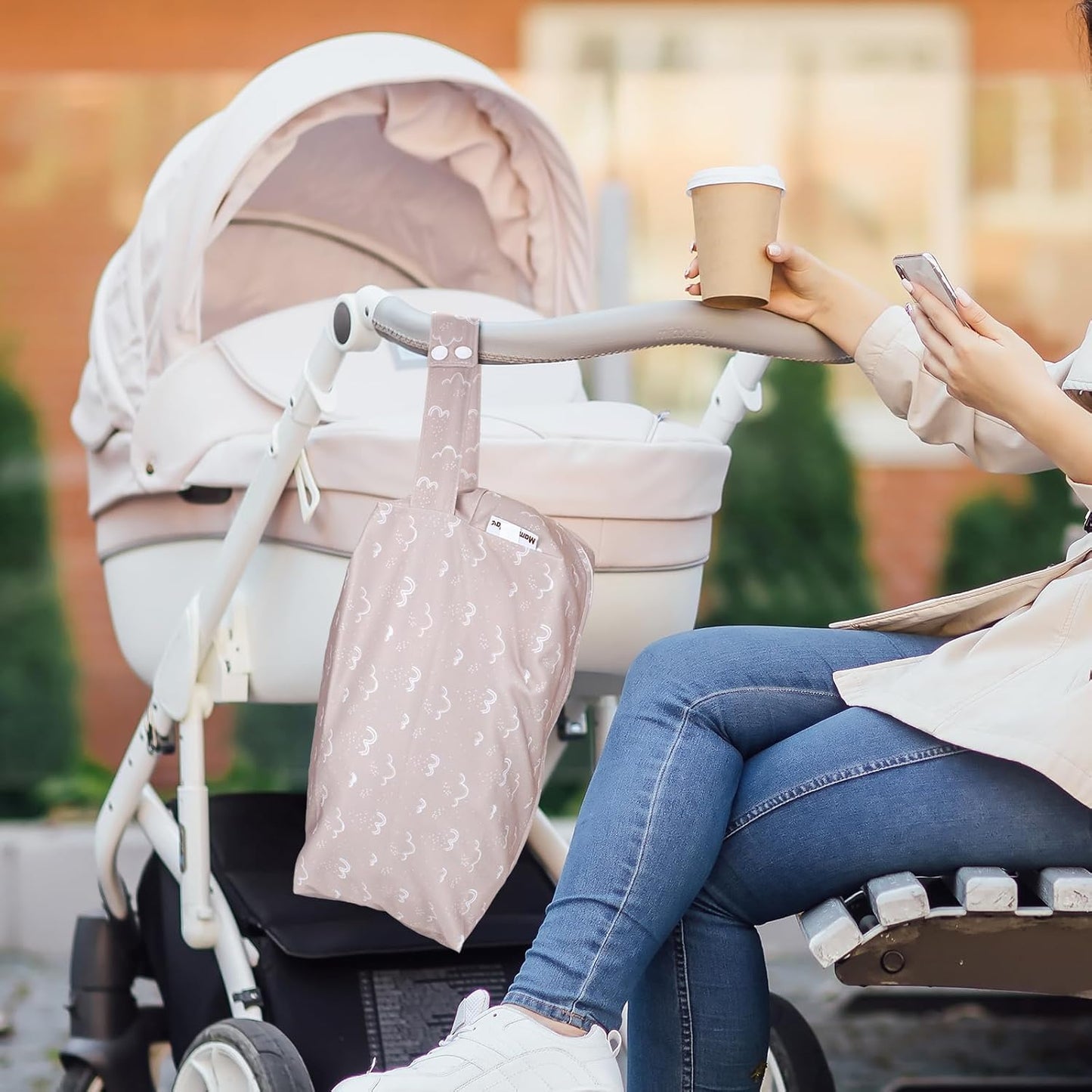 Mama Koala Waterproof Diaper Pods for Baby Items, Cloth Diapers, Swimsuits, Travel, Gym Clothes, Beach, Pump Parts, Toiletries, 2 Pack(DP-Pine Forest)