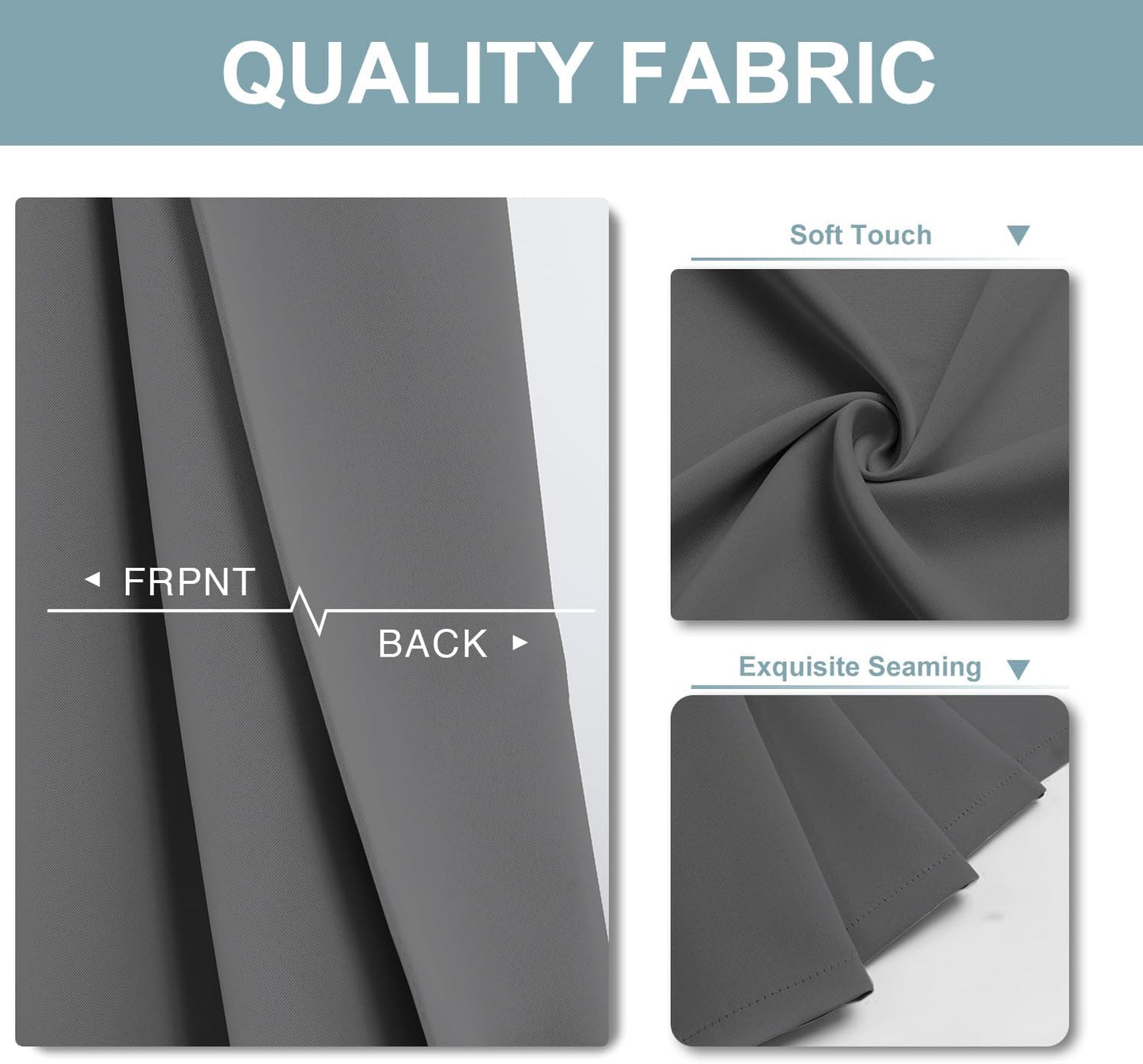 ChrisDowa Blackout Curtains 84 inches Long for Bedroom - 2 Panels Set Grommet Thermal Insulated Room Darkening Curtains for Living Room (Grey, 42 x 84 Inch)