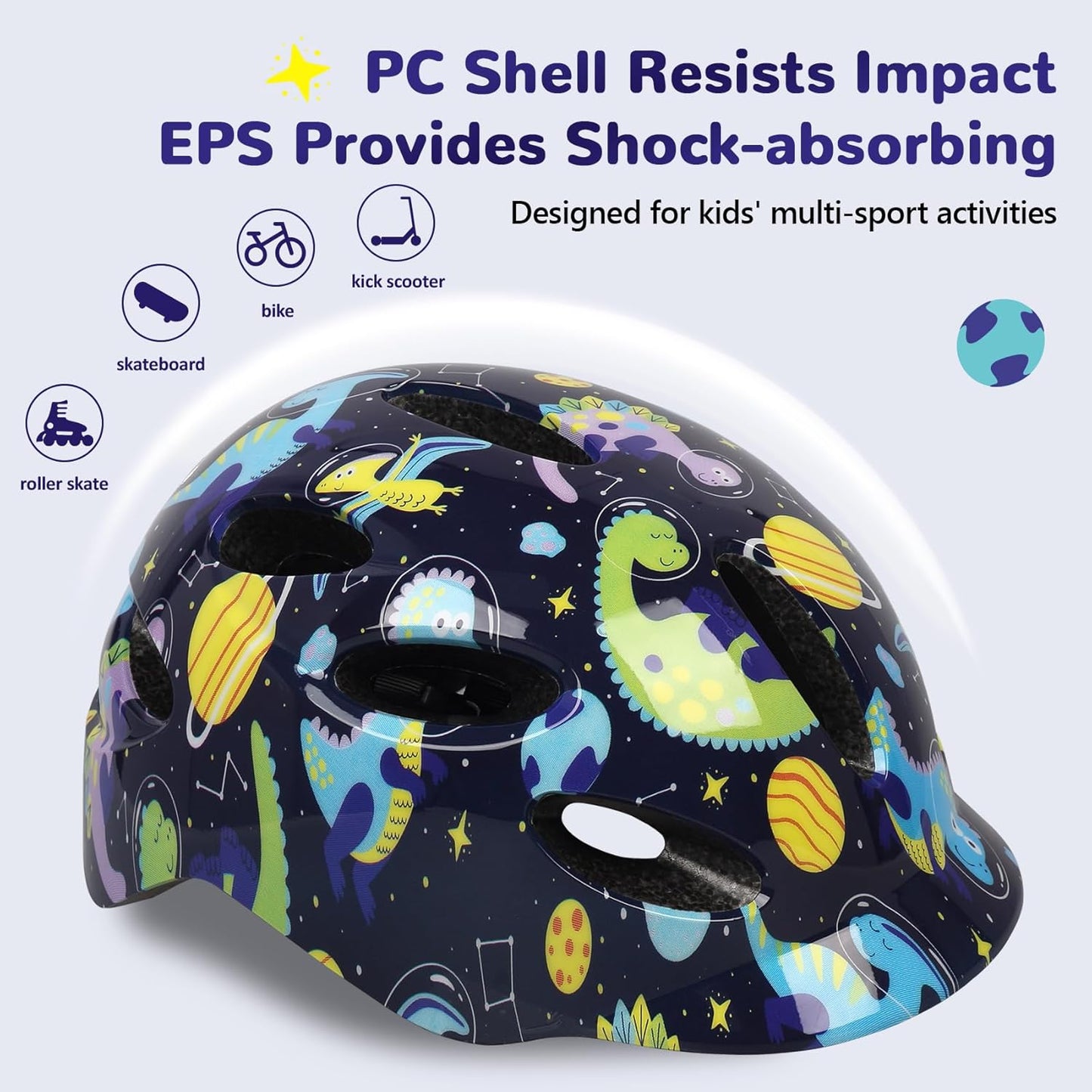 Kids/Youth Bike Helmet for Boys Girls and Teens, Adjustable and Multi-Sport for Bicycle, Kick Scooter, Skateboard, Roller/Inline Skate