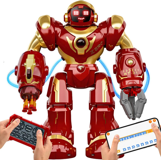 Holyton 5088 Smart Robots for Kids,Large STEM Programmable RC Robot, with Voice Control,APP Control,LED Eyes,Ideal Gift for 4 5 6 7 8 9 Years Old Boys and Girls