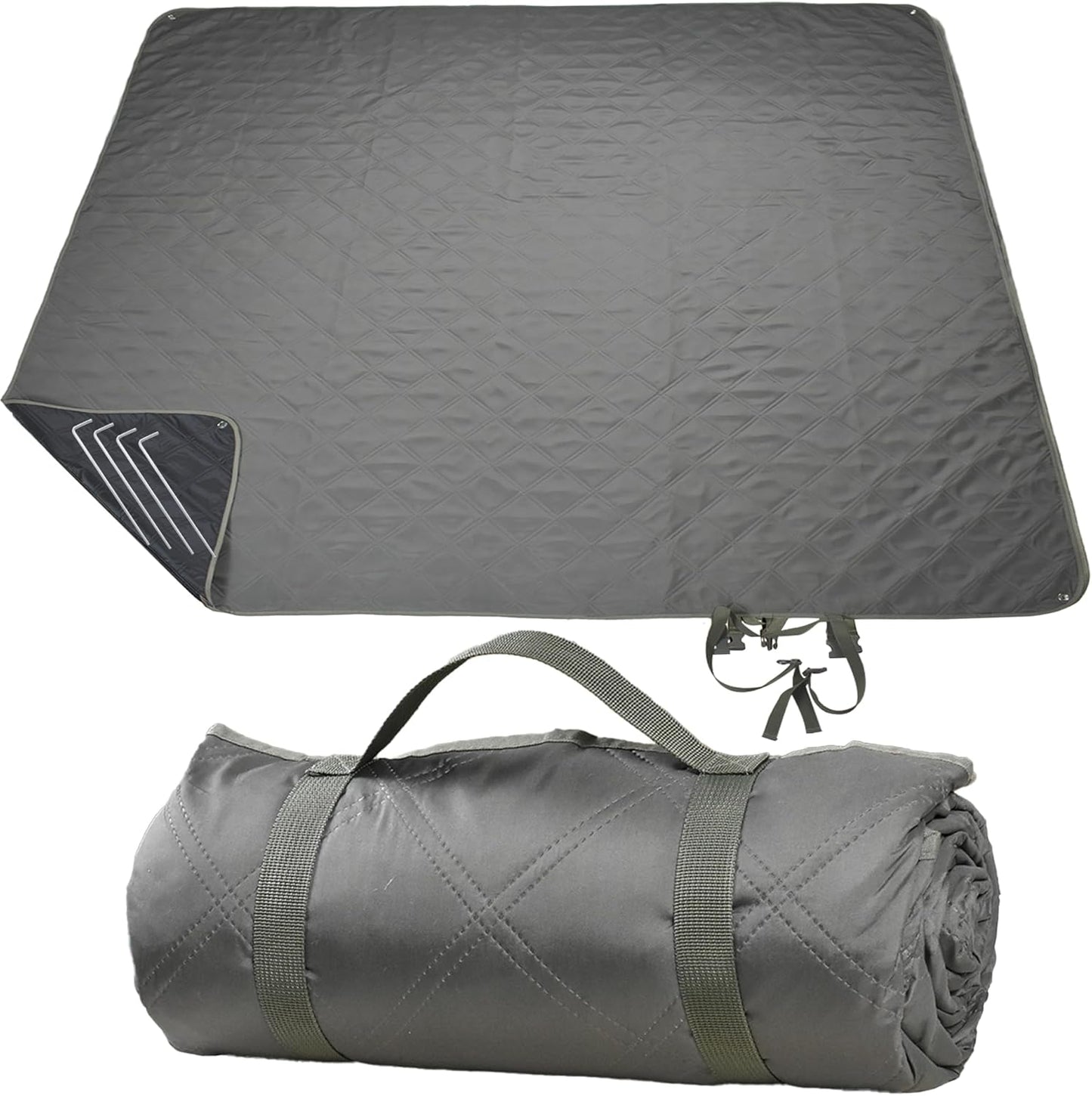 Waterproof Picnic Blanket 80 * 60 in Portable with Carry Strap for Beach Mat or Family Outdoor Camping Party, Park Blanket for Grass Park, Hiking, Travel