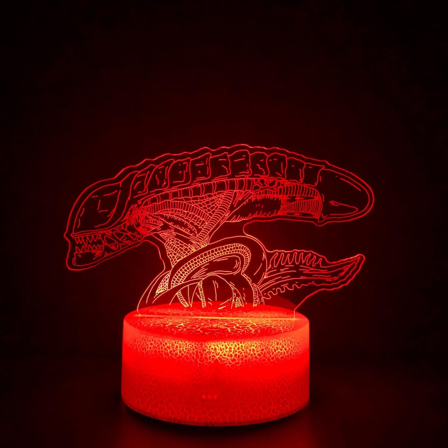 3D Alien Night Light, Monster Illusion Table Lamp with 16 Colors Remote Control Touch Lamp LED USB Night Light Desk Lamps Room Decorations Home Decor Holiday Birthday Light