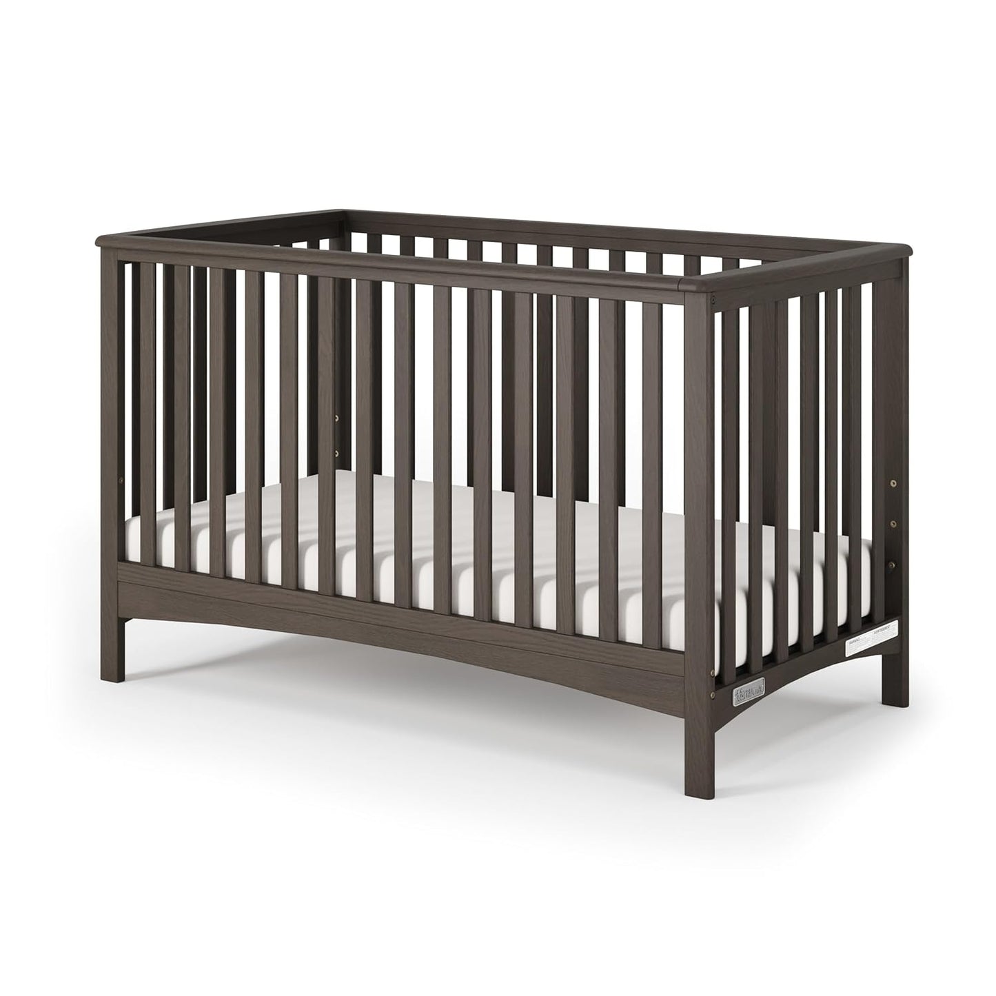Child Craft London 4-in-1 Convertible Crib, Baby Crib Converts to Day Bed, Toddler Bed and Full-Size Bed, 3 Adjustable Mattress Positions, Non-Toxic, Baby Safe Finish (Dapper Gray)