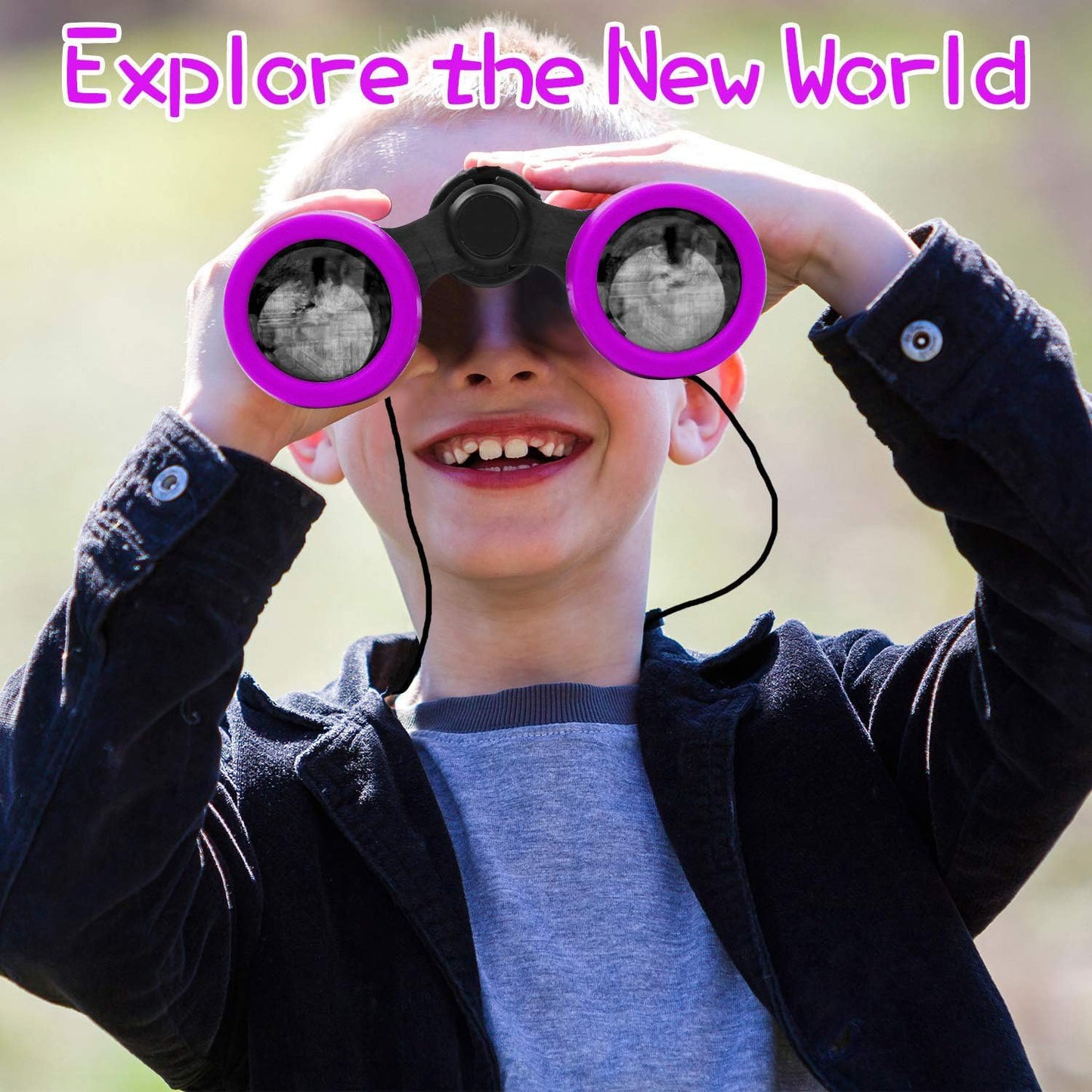 Scotamalone Kids Binoculars Shock Proof Toy Binoculars Set for Age 3-12 Years Old Boys Girls Bird Watching Educational Learning Hunting Hiking Birthday Presents