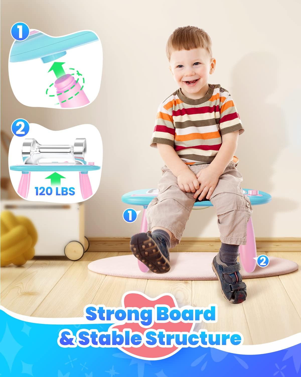 Magnetic Drawing Board, Toddler Girl Toy for 1-2 Year Old, Doodle Board Pad Learning and Educational Kids Toy for 1 2 3 Year Old Baby Girl Birthday - Mint Blue