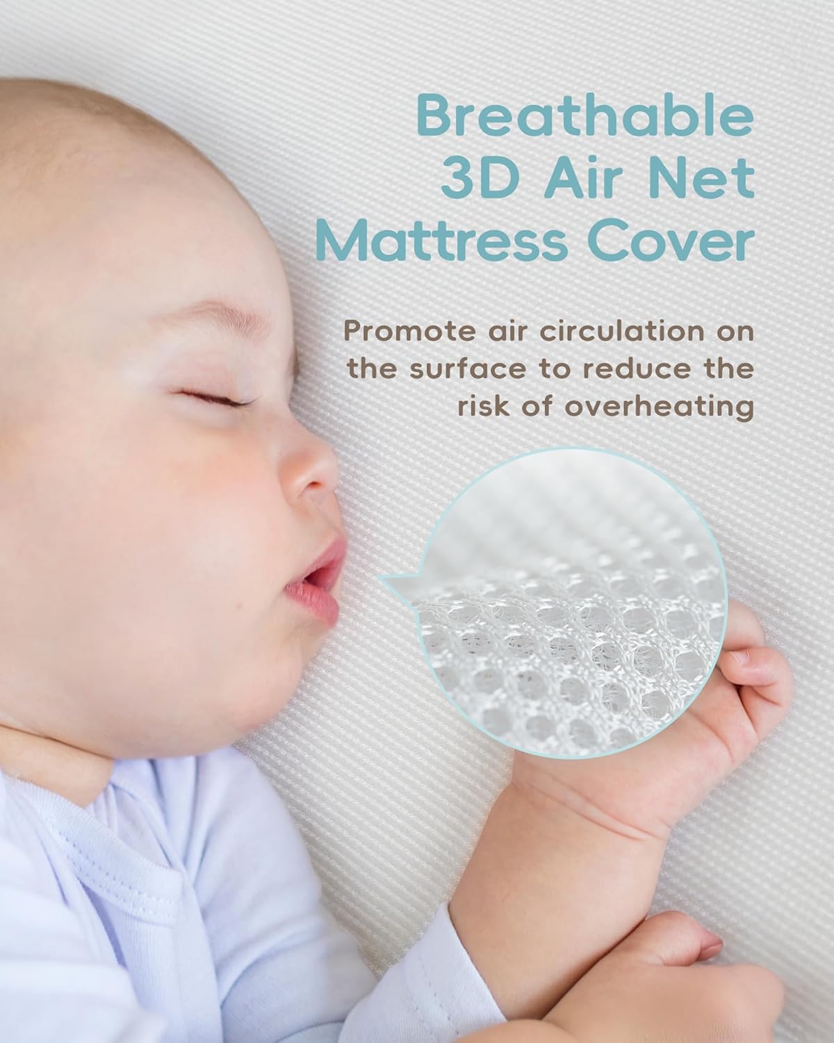 Crib Mattress, JPMA Certified Baby Mattress, Breathable Surface, CertiPUR-US and Oeko-TEX Approved, Standard Full Size for Crib & Toddler Bed, Waterproof Machine Washable Cover, 52” x 27.6”