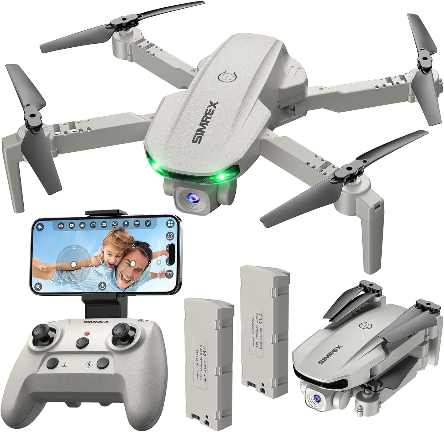 Drone With Camera 1080P for Kids And Adults, RC Quadcopter with Altitude Hold, Mini Drone With One Key Start, Waypoint Fly, Headless Mode, 3D Flip, 3 Speeds, Remote Control Drone for Beginners
