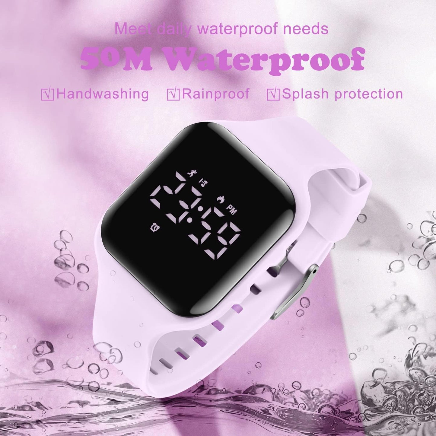 Kids Watches for Girls Boys Digital Sport Watch with Step Counter Pedometer Vibration Alarm Clock, No App Waterproof Fitness Tracker Kids Watch Boys Girls Teens Students Ages 5-16