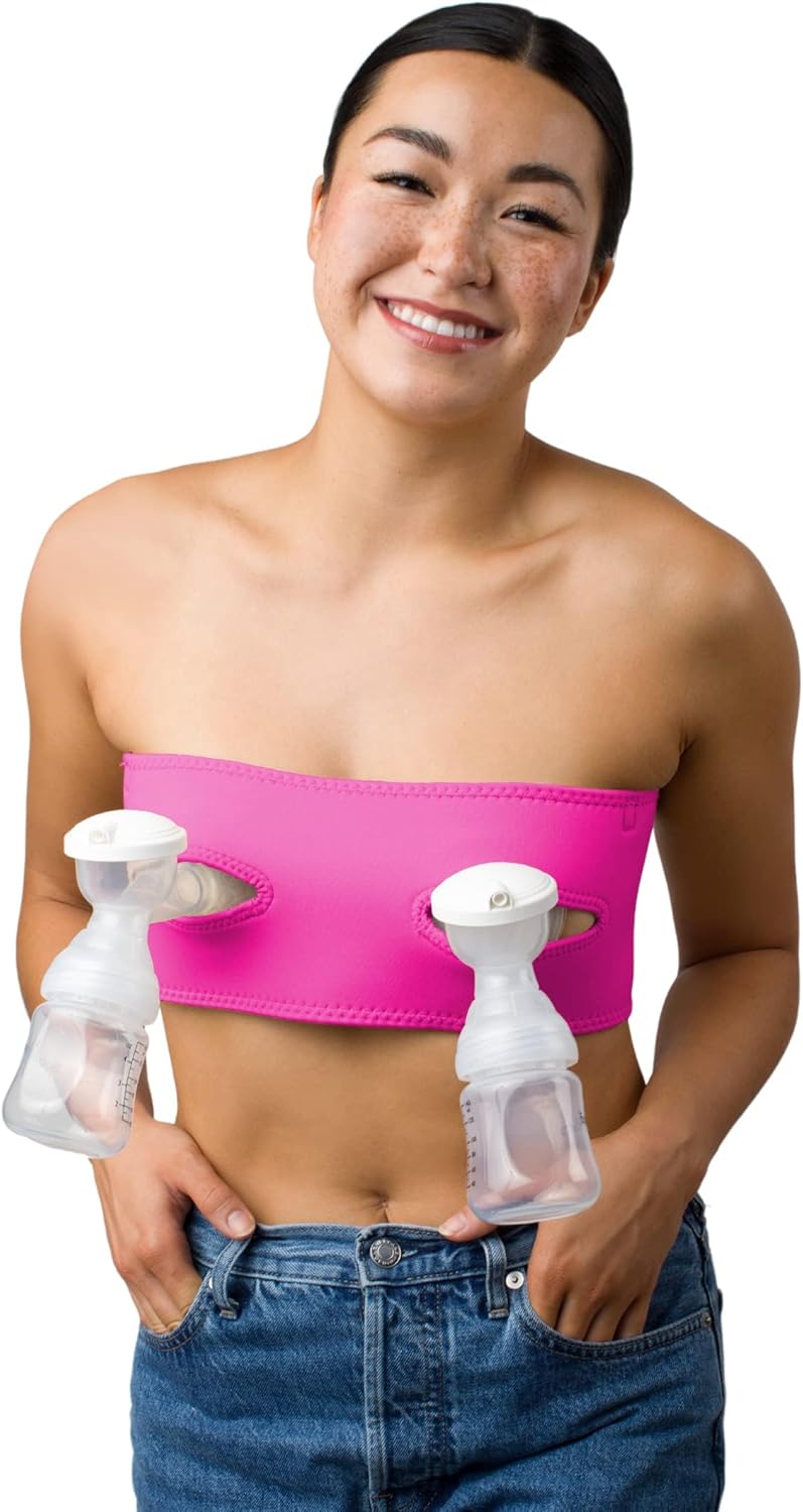 Pump Strap Hands-Free Pumping Bra, Breast Pump Bra for Breastfeeding Pumps for Women, Hands Free Pumping Bustier
