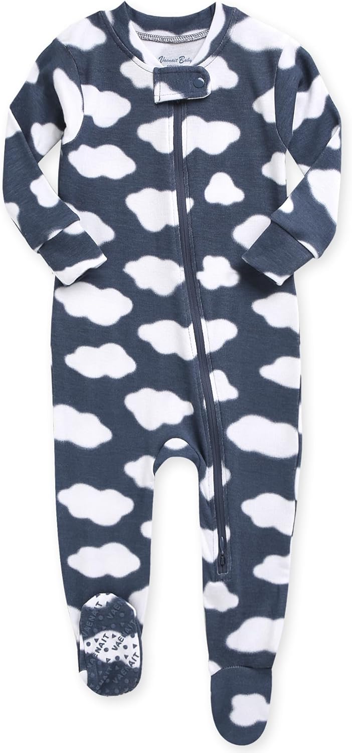 VAENAIT BABY Infant Toddler Boys Girls Footed Pajamas One-PIece Romper Sleep and Play 0M-2T