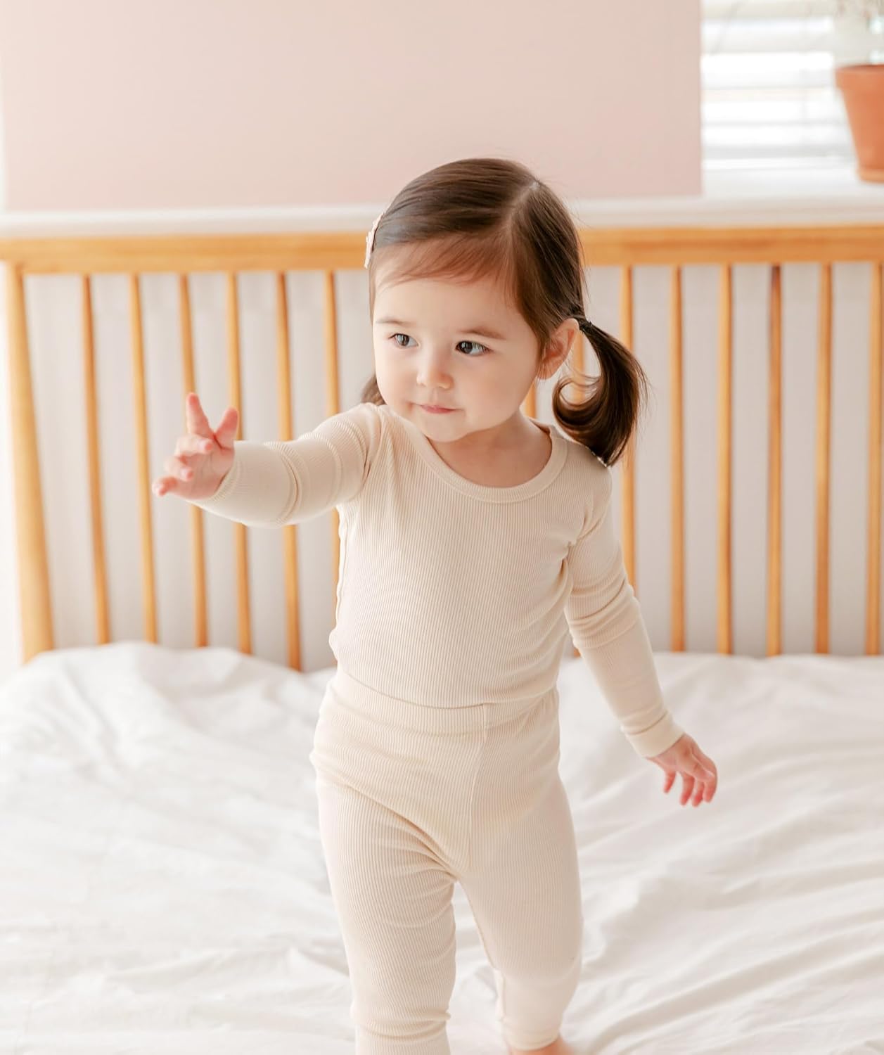 AVAUMA Baby Boys Girls Pajama Set Kids Toddler Snug fit Ribbed Sleepwear pjs for Daily Life Style