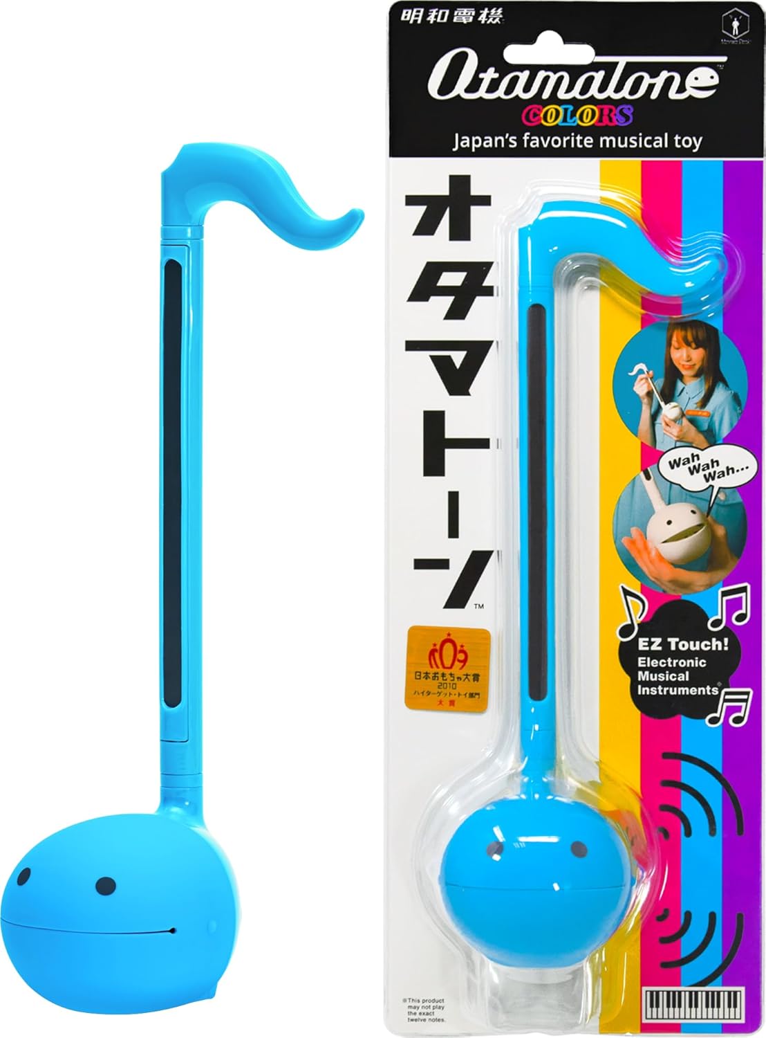Otamatone Japanese Electronic Musical Instrument Portable Music Synthesizer from Japan by Maywa Denki Studio, Award Winning, Educational Fun Gift for Children, Teens & Adults - Blue