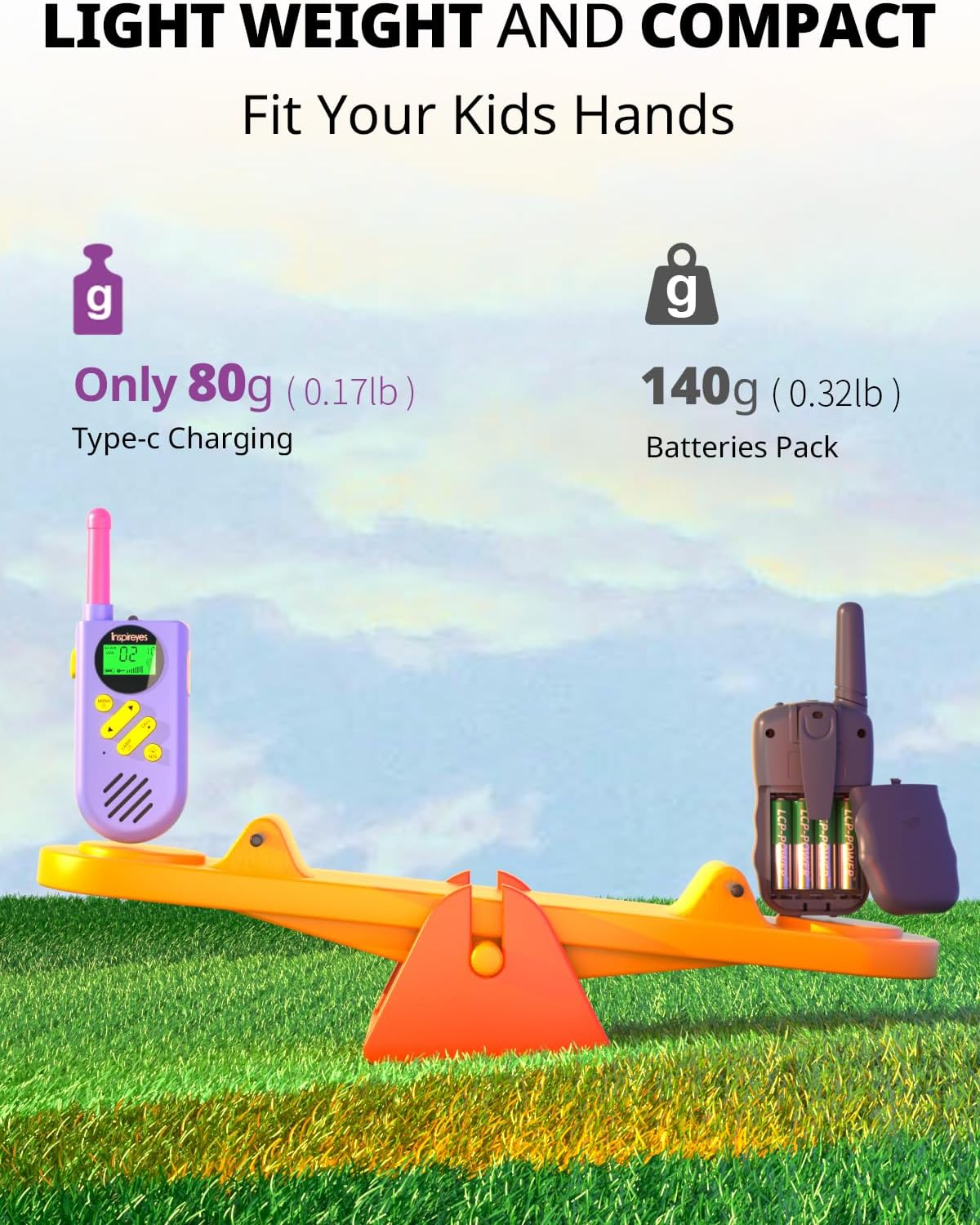 Walkie Talkies for Kids Rechargeable,Toys for Boys and Girls Ages 3-12, 2 Pack Long Range 2-Way Radios, Birthday Gifts,Christmas Stockings, Outdoor Play, Family Games, Hiking Camping Gear