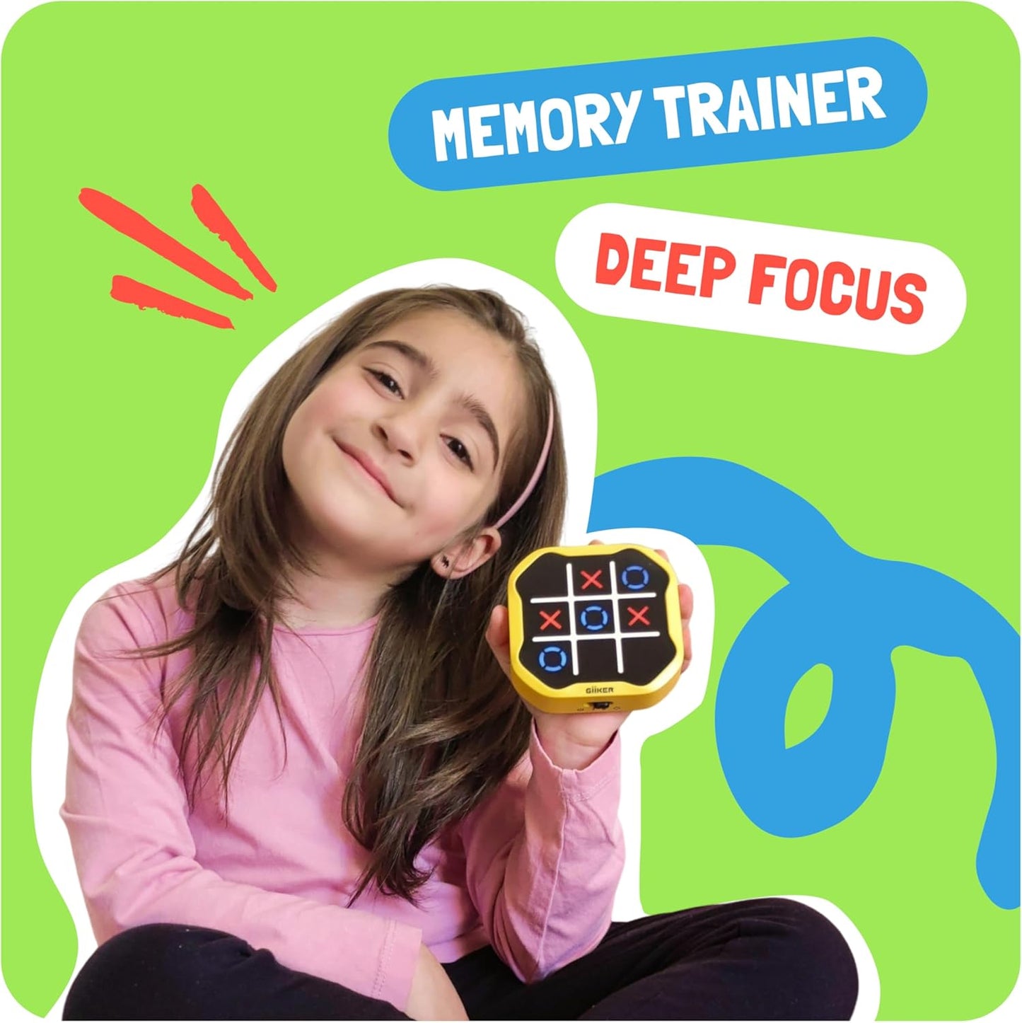 GiiKER Tic Tac Toe Bolt Game, Original 3-in-1 Handheld Puzzle Game, Portable Travel Games for Car Ride, Toys Gift Idea for Kids and Adults, Birthday Gifts for Boys Girls