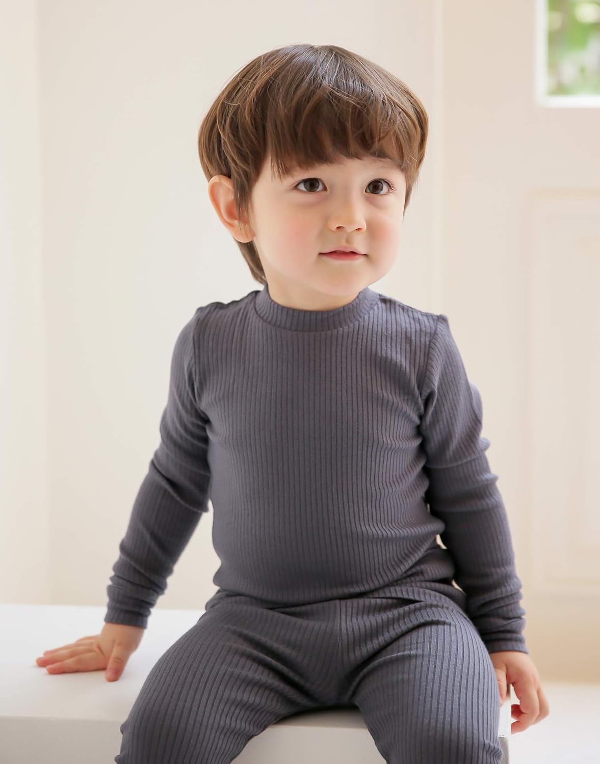 VAENAIT 6M-12Y Toddler Kids Girls Boys Soft Comfy Modal Tencel Solid Raglan Sleepwear Pajamas Pjs 2pcs/4pcs Set