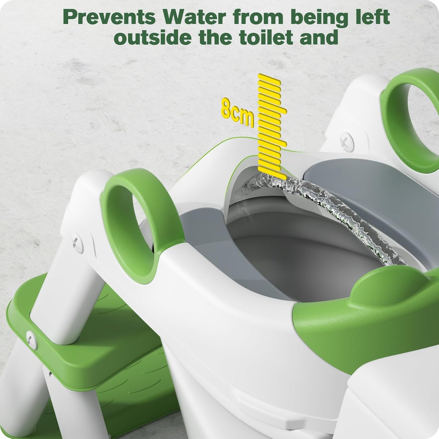 Potty Training Seat, Upgrade Toddler Toilet Seat for Kids Boys Girls, 2 in 1 Potty Training Toilet for Kids, Splash Guard Anti-Slip Pad Step Stool（Upgraded Cushion）