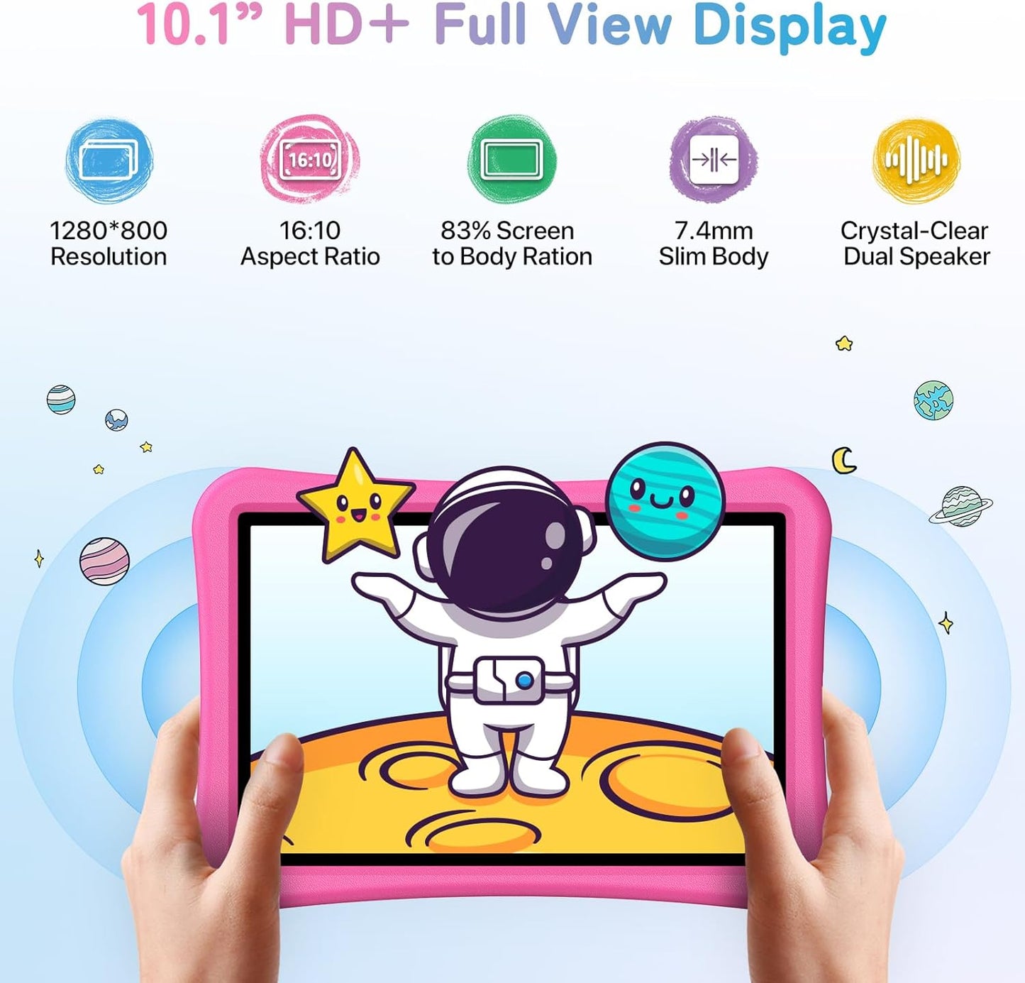UMIDIGI G5 Tab Kids, Android 13 Tablet for Kids, 8(4+4) G+128G up to 1TB, Bluetooth, WIFI5, Parental Control, Dual Camera, TV Eye Bluelight Tablet, Dual SIM, Pink
