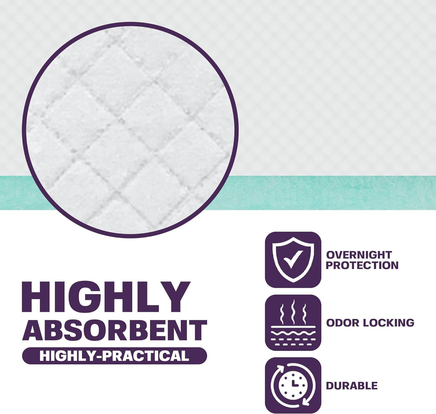 Disposable Bed Pads for Adults Extra Large 36 x 36 (50 Count) - Incontinence Bed Pads, Chuck Pads, Chux Pads, Changing Pads for Baby, Pee Pads for Kids